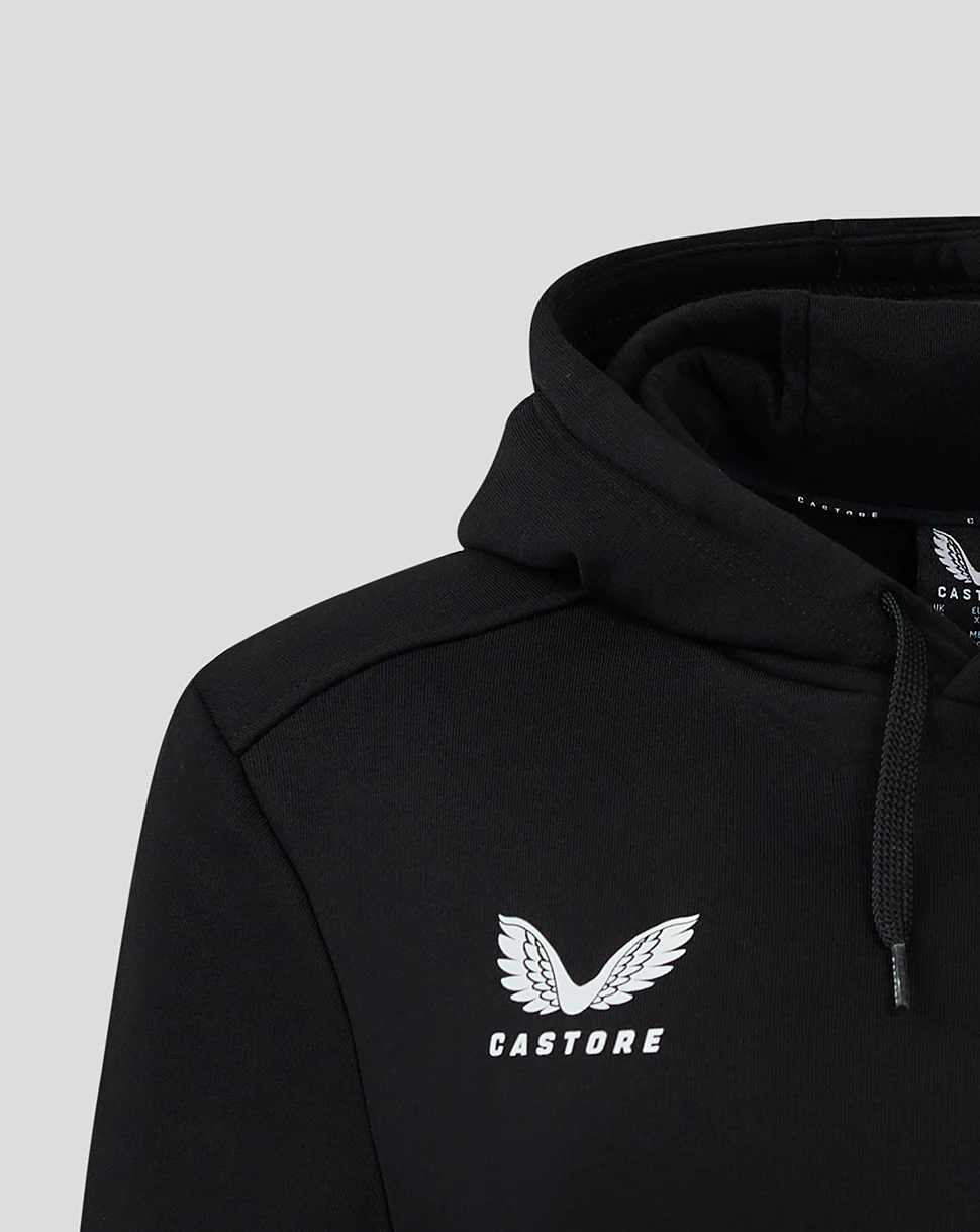 Cotton Rich Brushed Back Hoody - Black