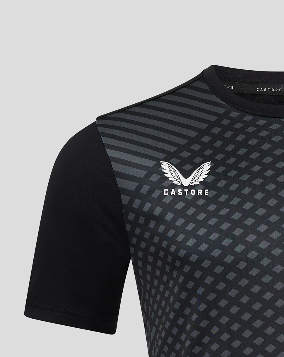 SS GEOMETRIC PRINTED TRAINING TEE 3 - CAVIAR/PHANTOM