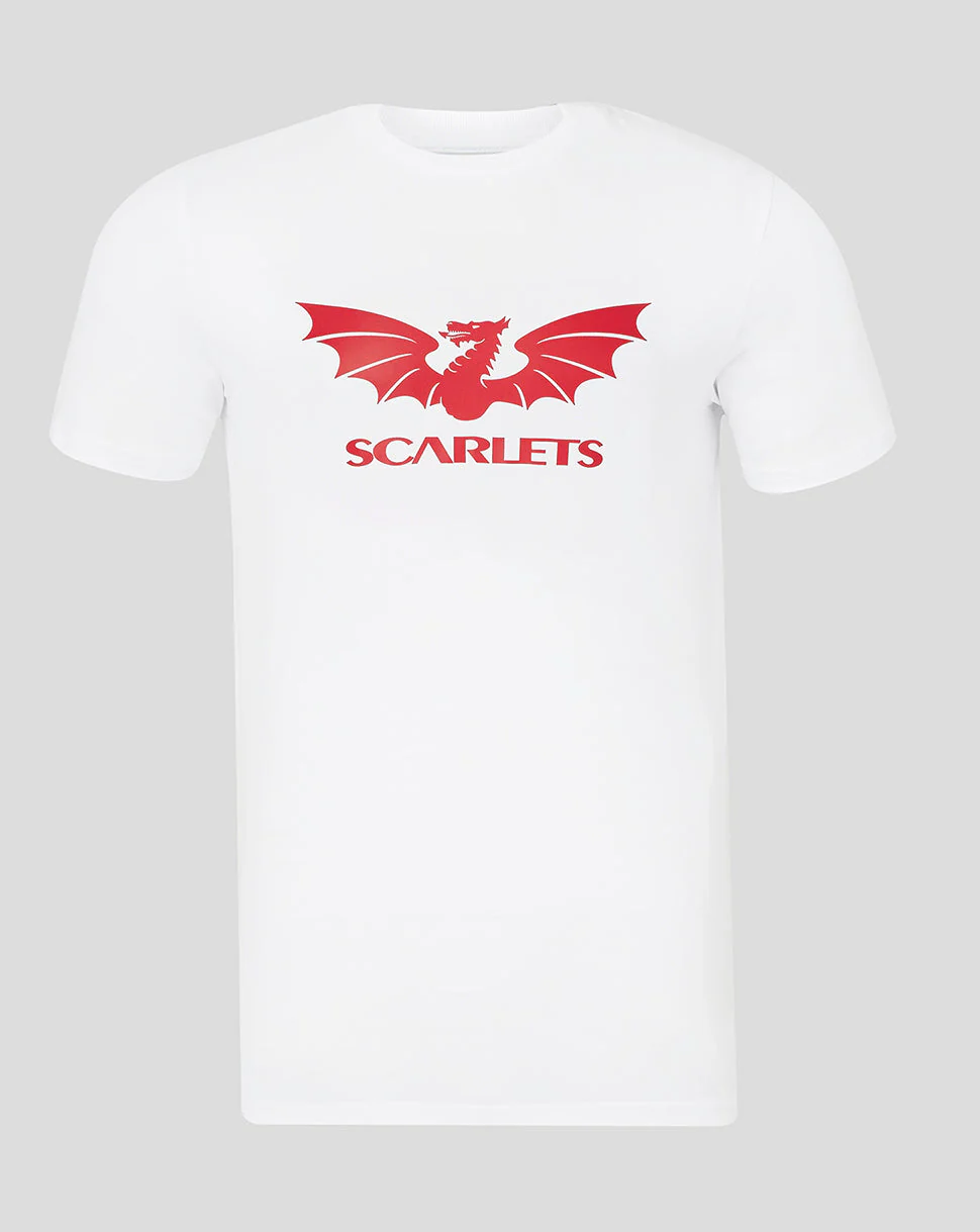 Scarlets Mens 23/24 Short Sleeve T-Shirt - White