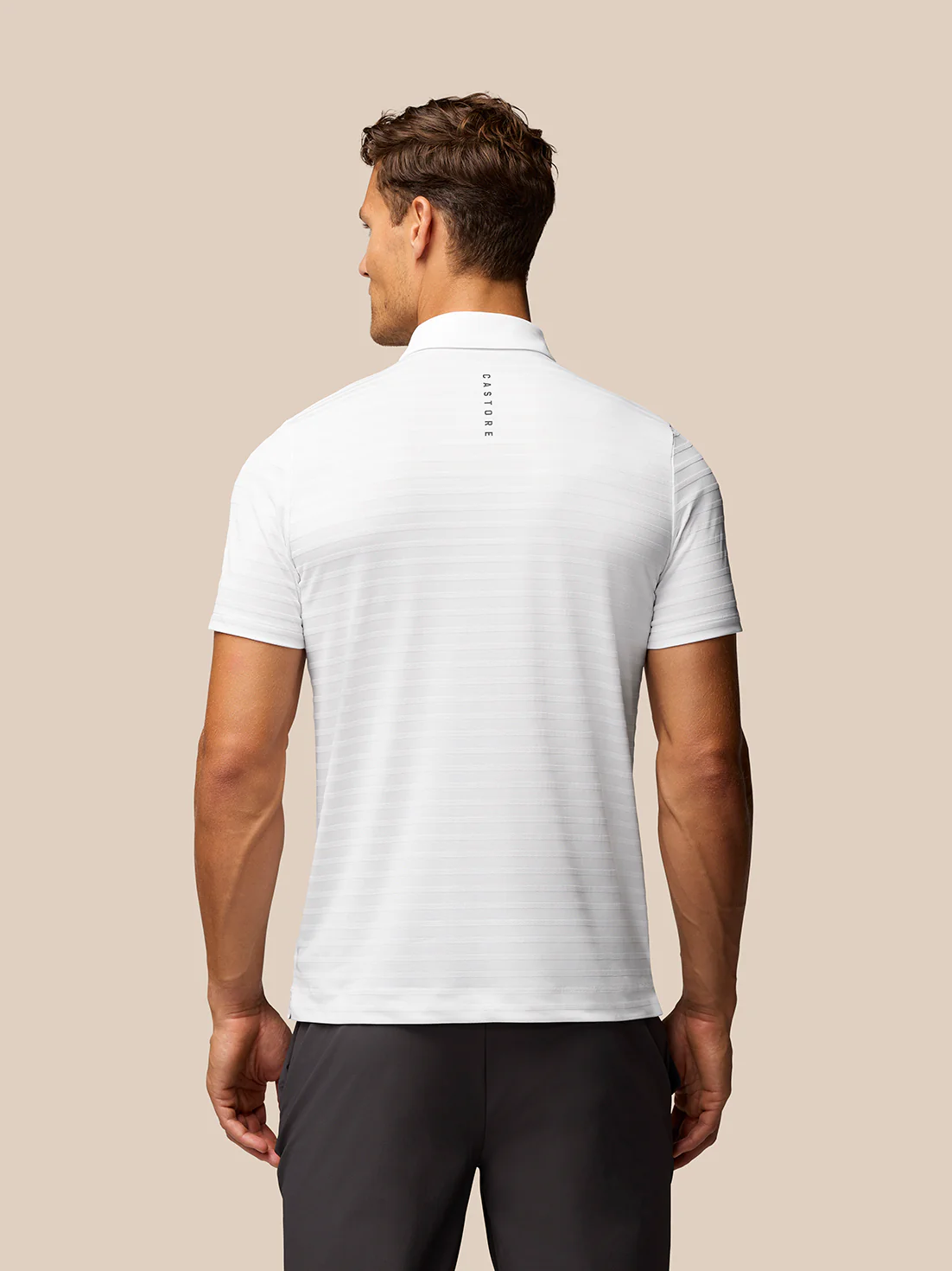 Golf Pinnacle Pique Stripe Polo - White