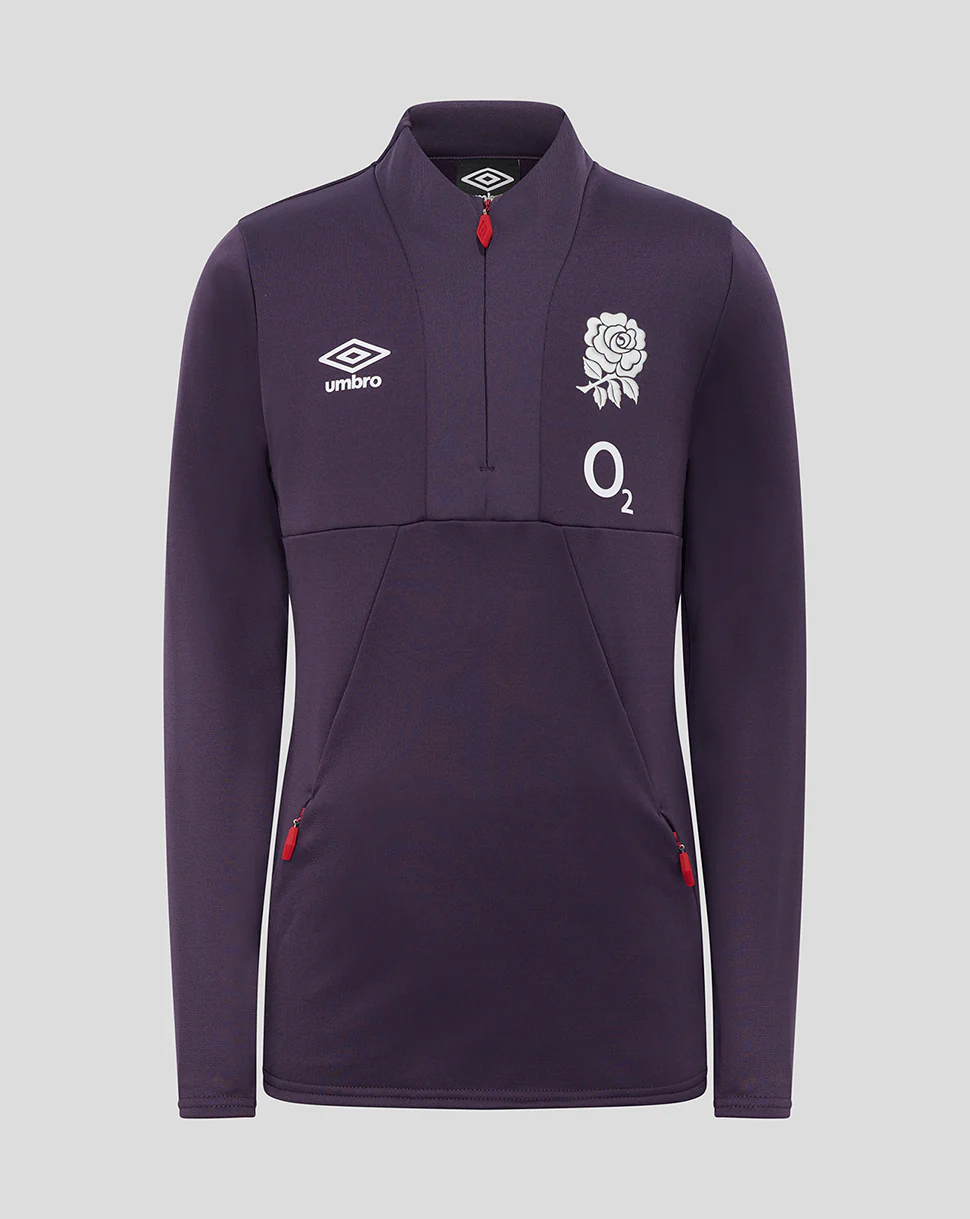 England Rugby Junior 1/2 Zip Fleece - Purple