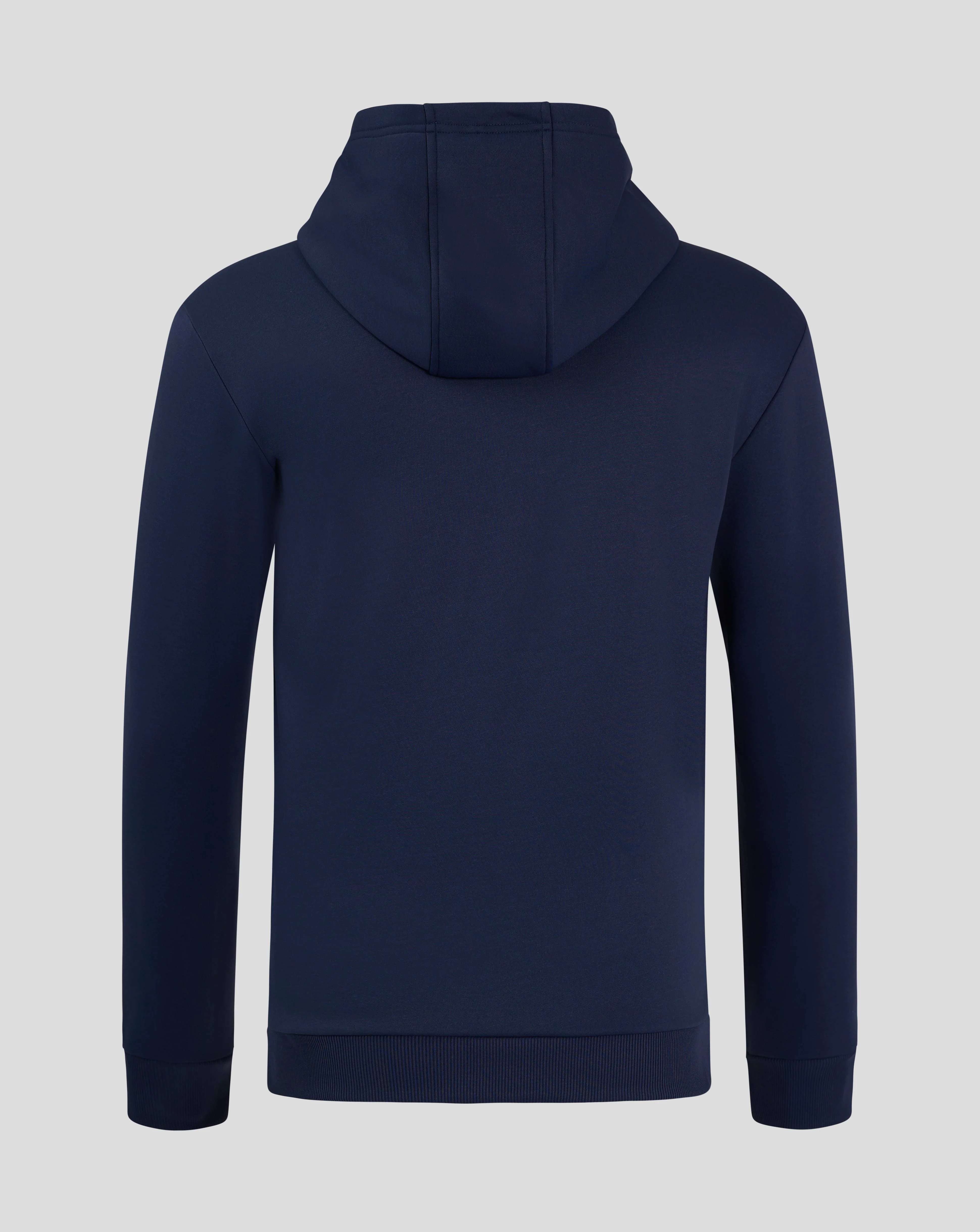 Mens Full Zip Brushback Hoodie - Peacoat