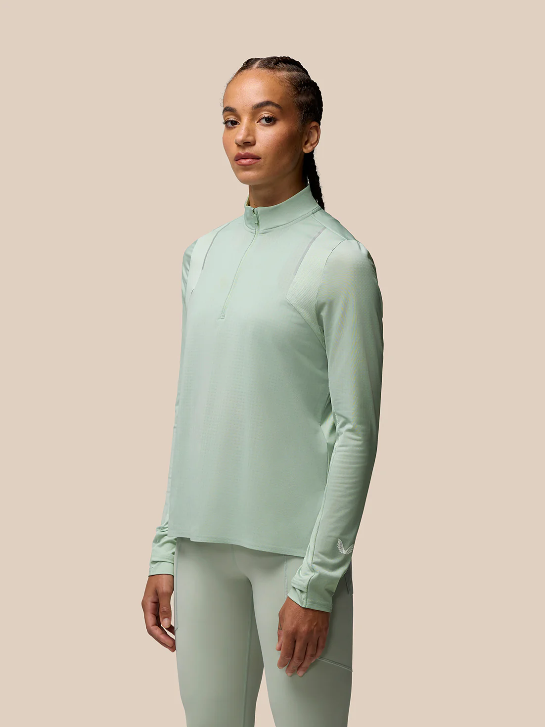 Apex Training 1/4 Zip Top- Sage