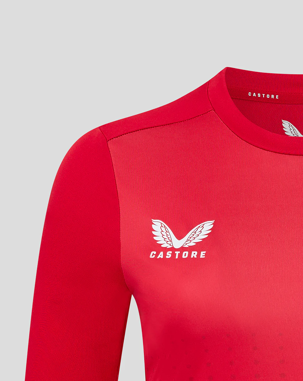 GRADIENT PRINTED LS TRAINING TEE - TRUE RED / BARBADOS CHERRY