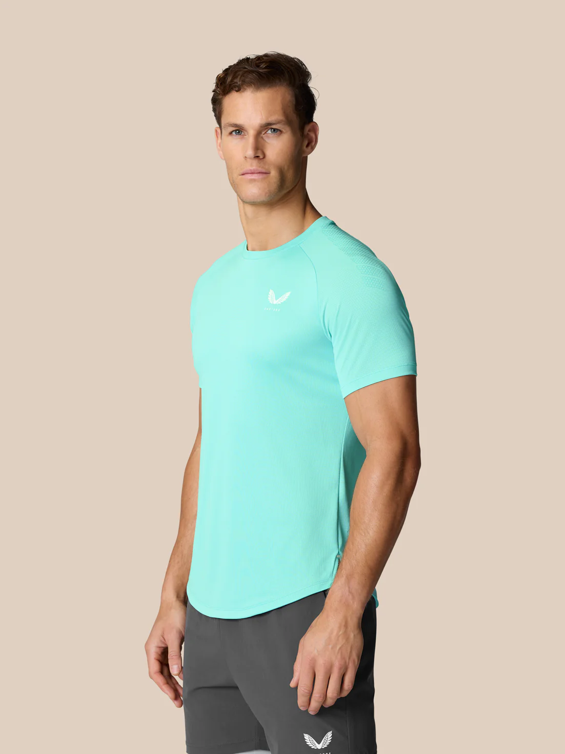 Flow Training Muscle Grip T-Shirt - Light Aqua