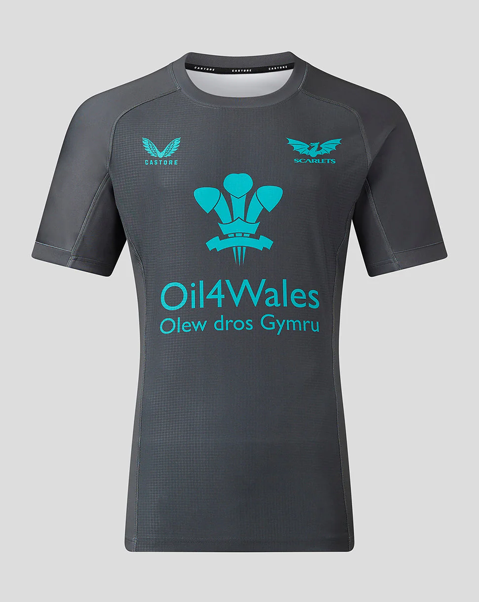 Scarlets Mens 23/24 Scrummage Jersey - Grey