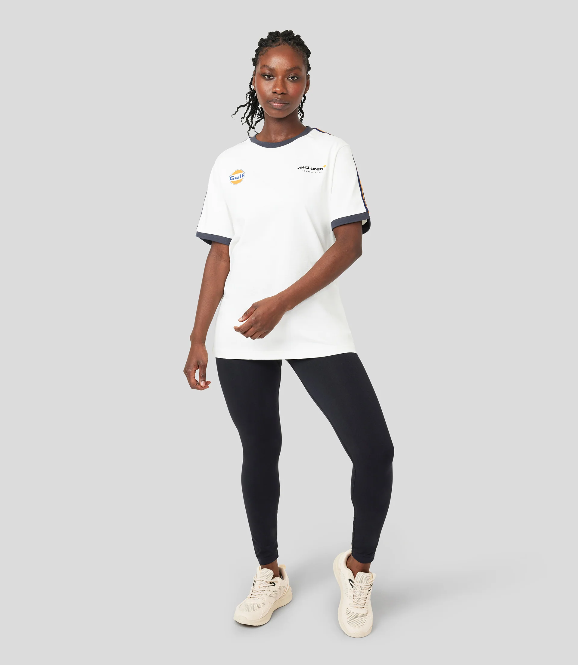 White McLaren Gulf Ringer Taper T-Shirt