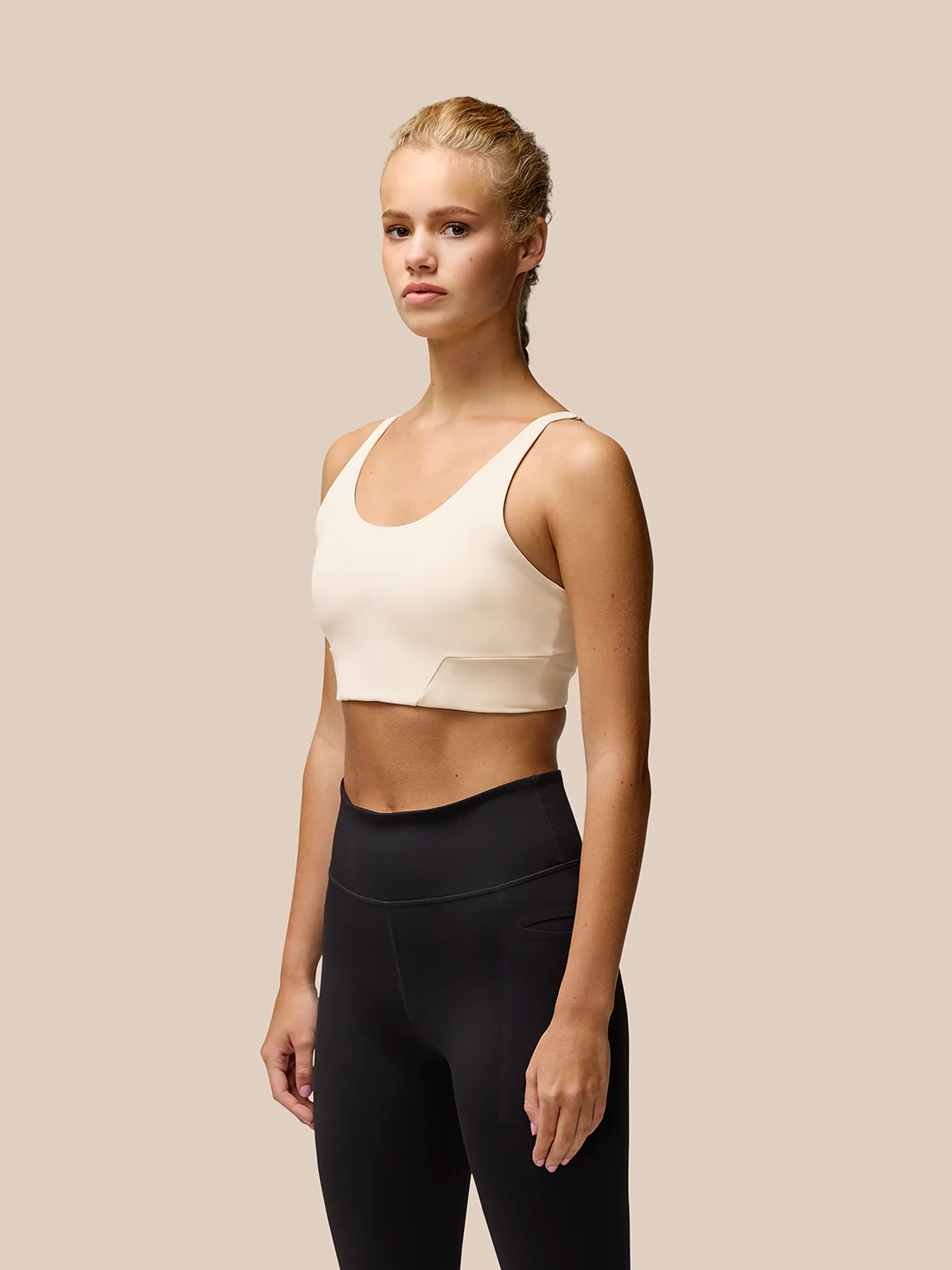 Flow Training Sports Bra - Beige