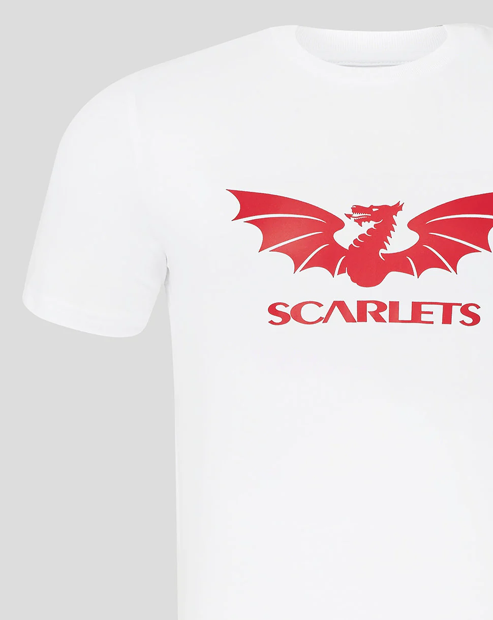 Scarlets Mens 23/24 Short Sleeve T-Shirt - White