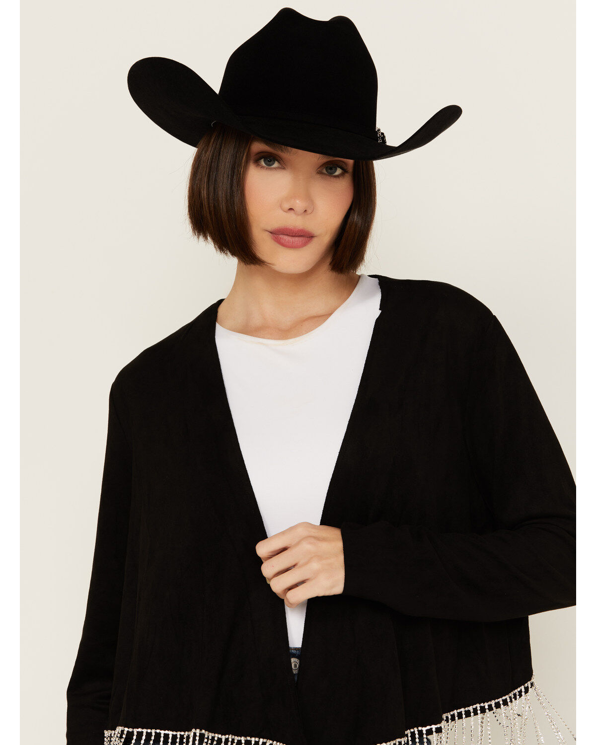 Vocal Women's Rhinestone Fringe Jacket