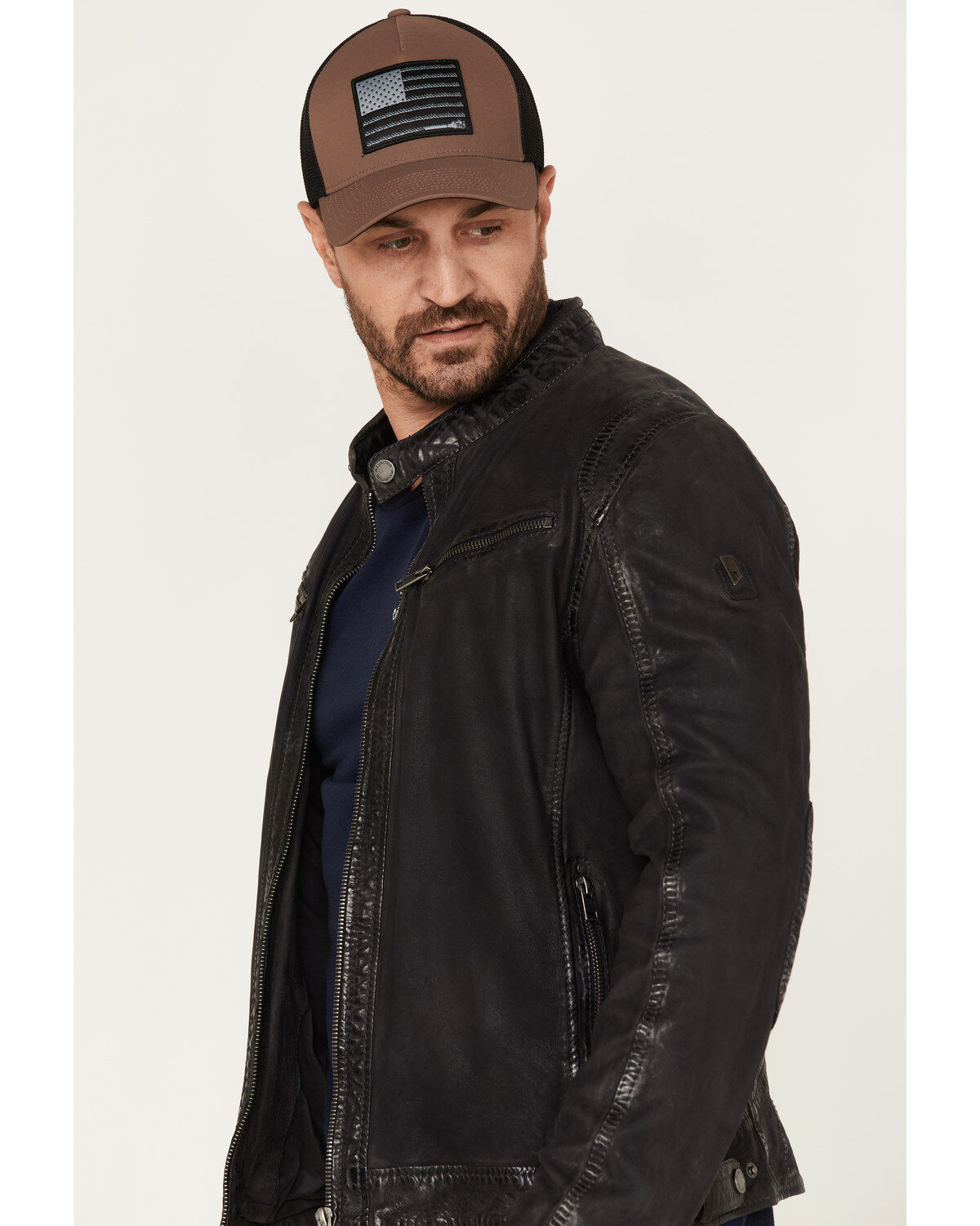Mauritius Leather Men's Biker Jacket