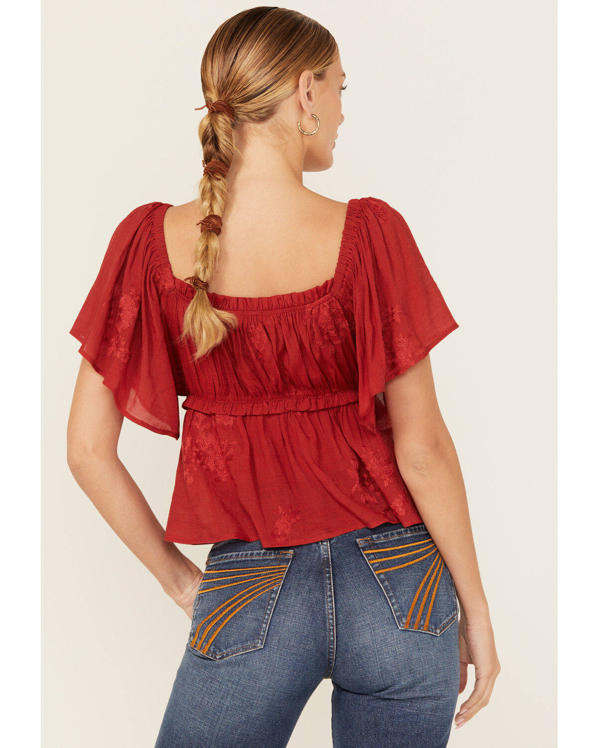 Wild Moss Women's Flutter Sleeve Top