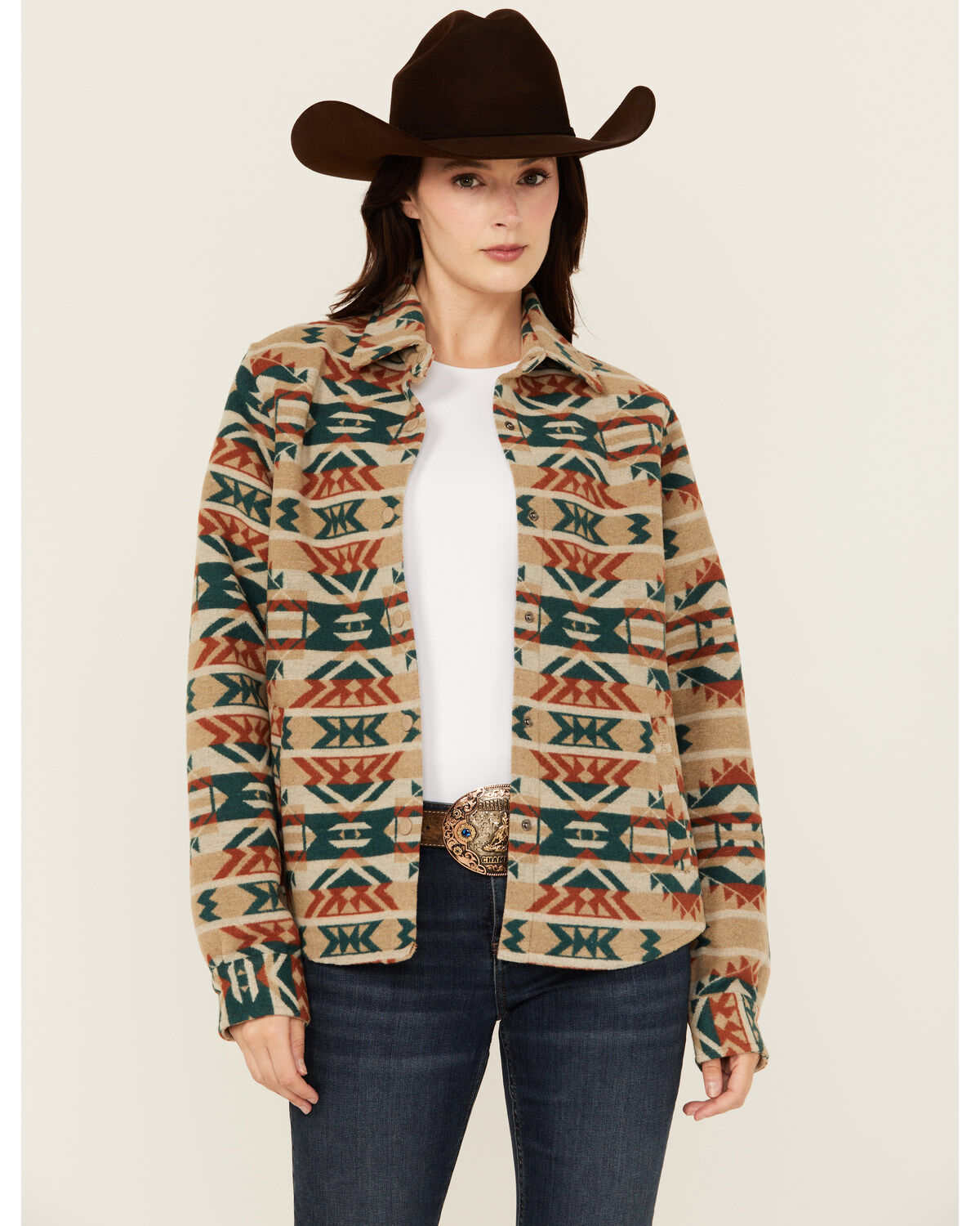 Outback Trading Co Women's Daphne Southwestern Snap Shacket
