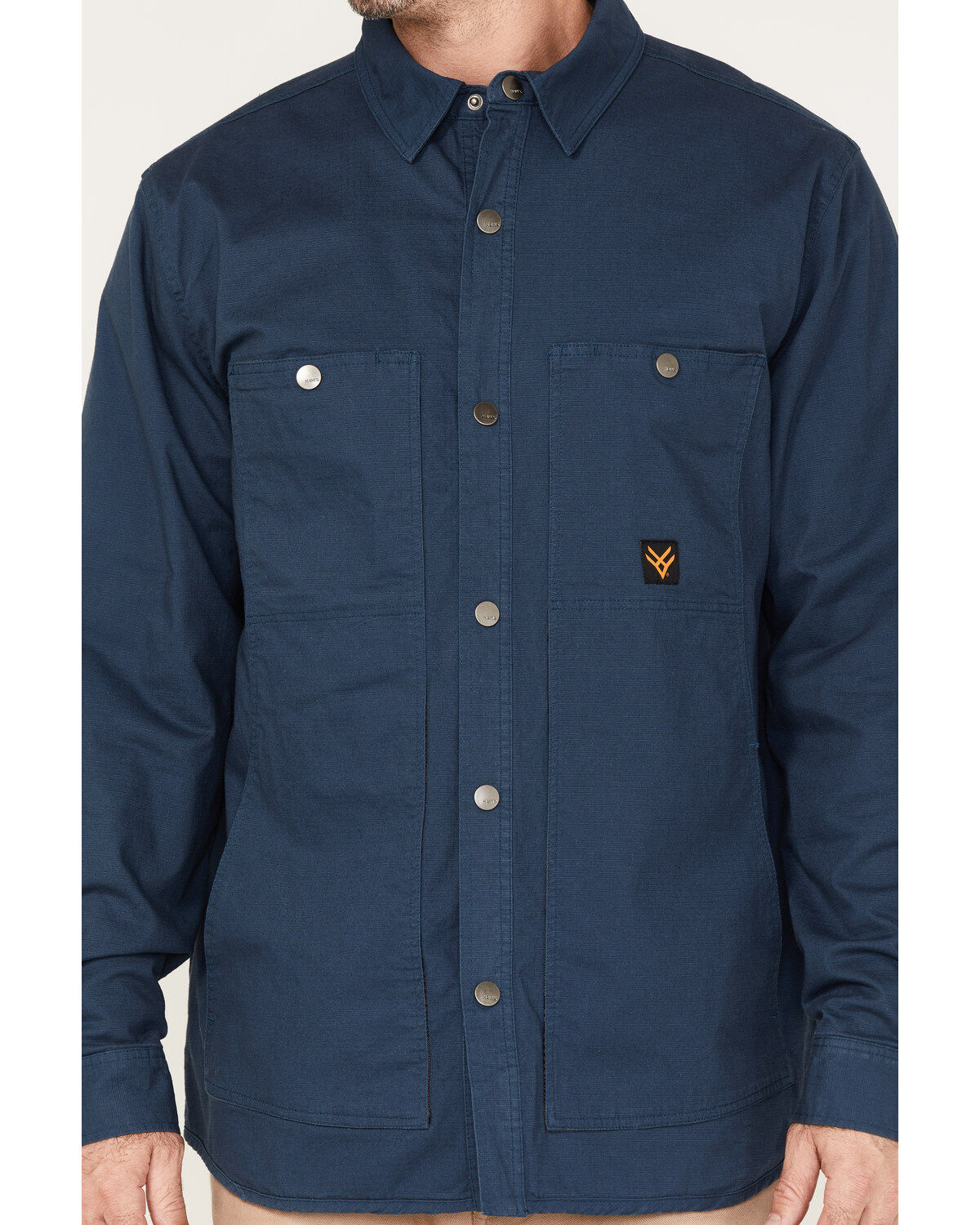 Hawx Men's Weathered Ripstop Snap Shirt Jacket - Big & Tall