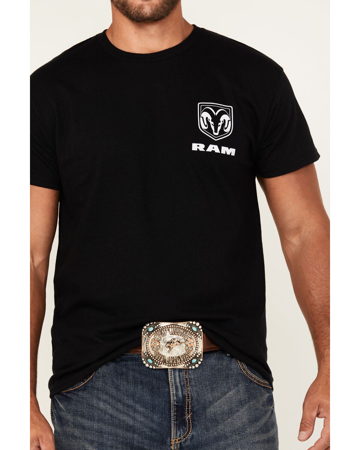 Buckwear Men's Ram Built For Freedom Short Sleeve Graphic T-Shirt