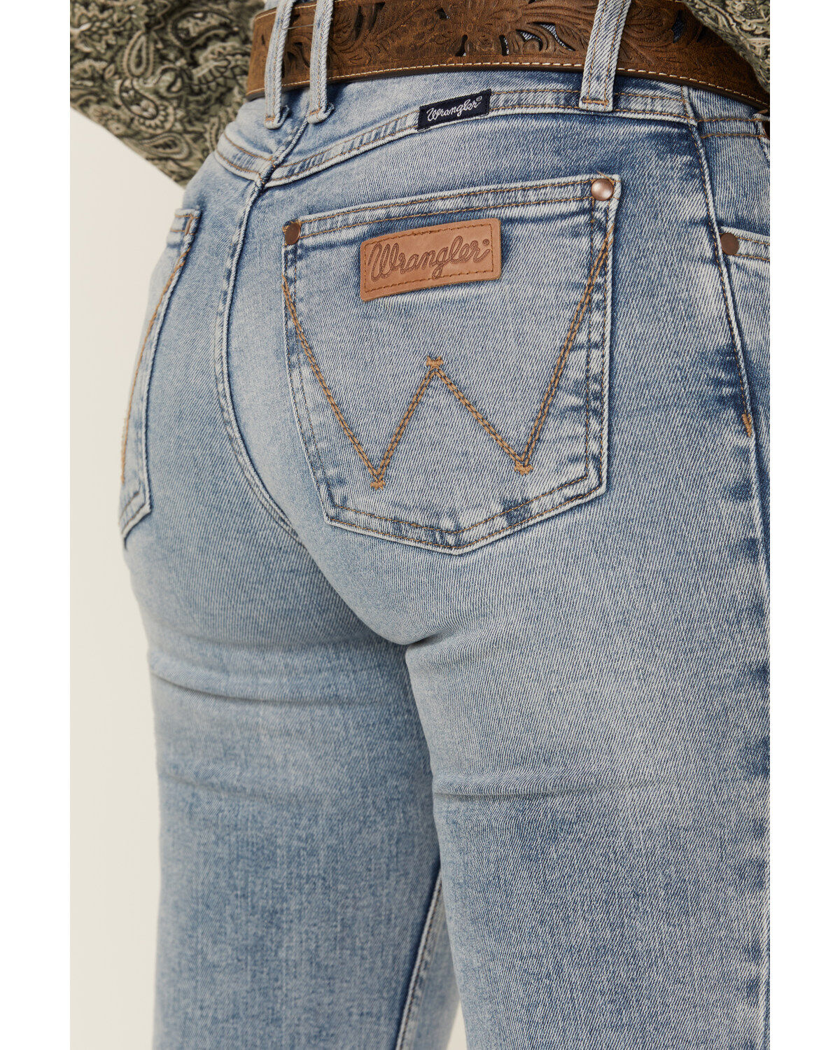 Wrangler Retro Women's Dillon Light Wash Mid Rise Mae Stretch Bootcut Jeans
