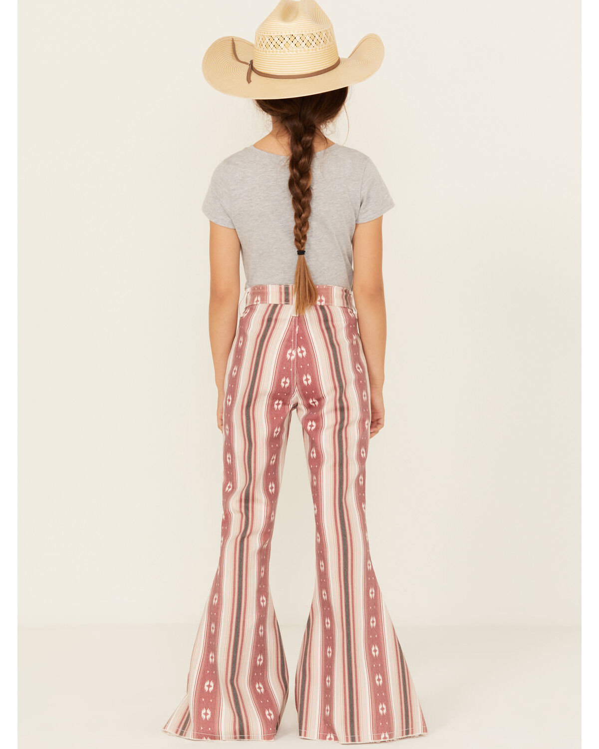 Cowboy Hardware Girls' Serape Striped Print Flare Jeans
