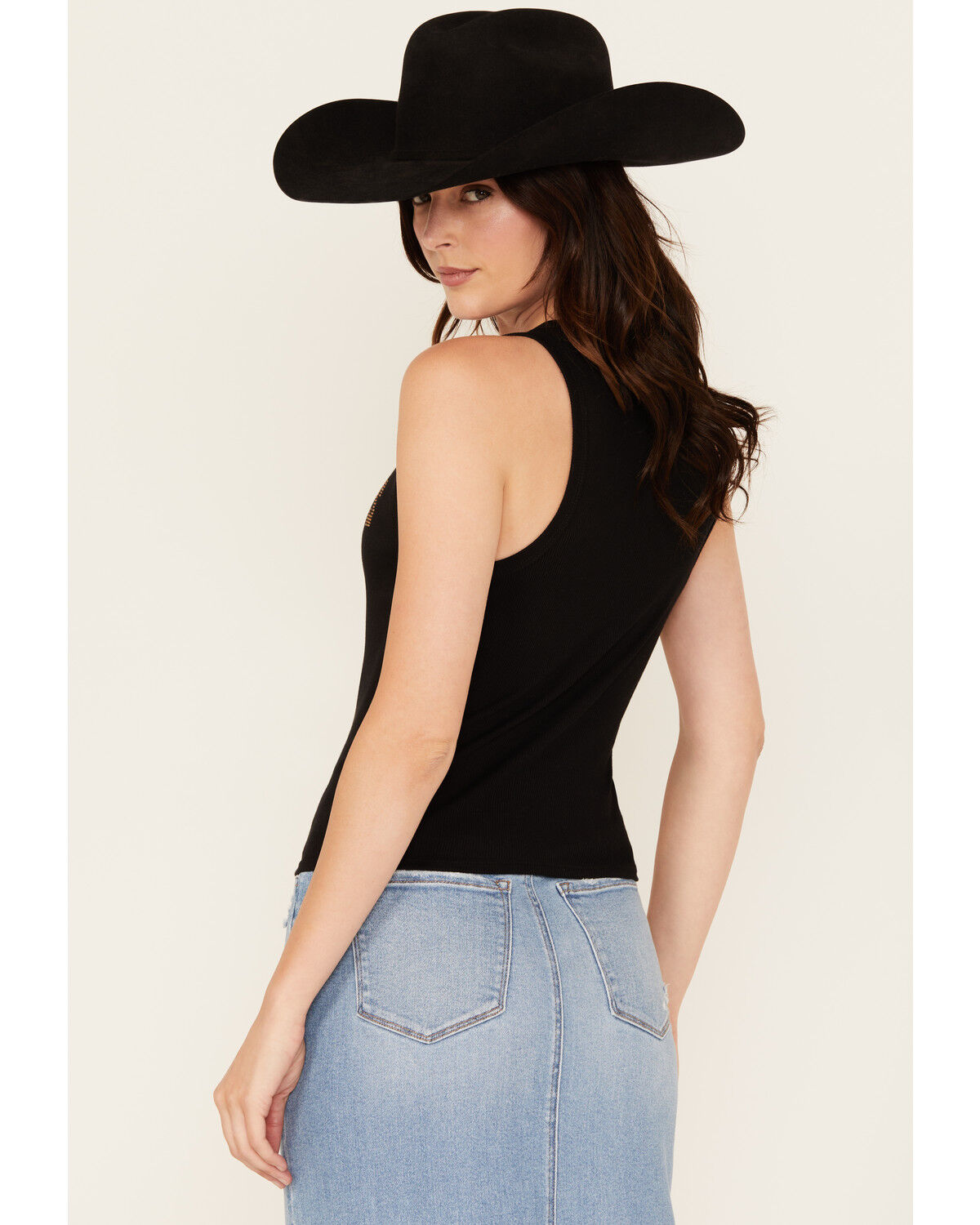 Youth in Revolt Women's I Heart Cowboys Ribbed Tank