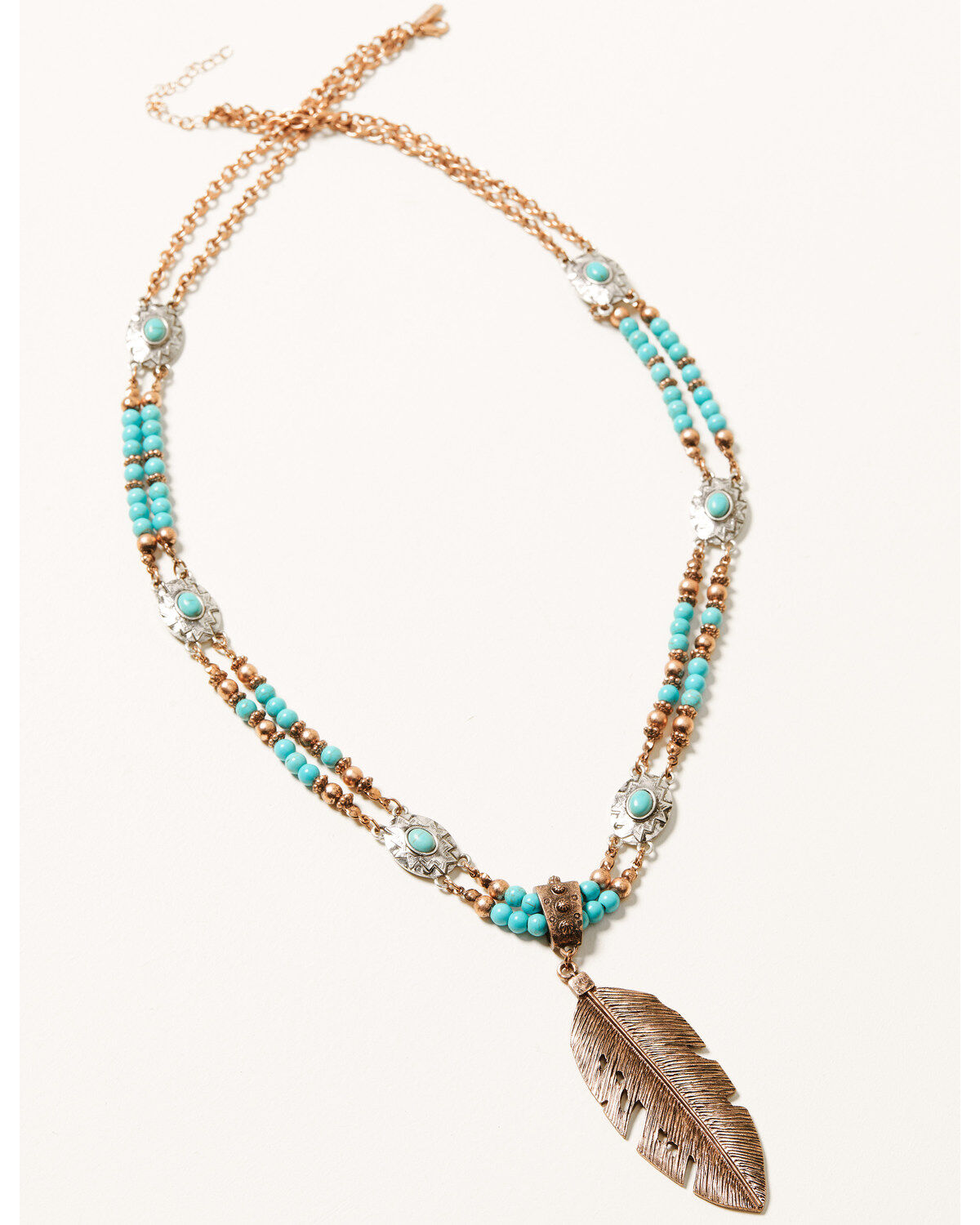Shyanne Women's Cactus Rose Feather Necklace