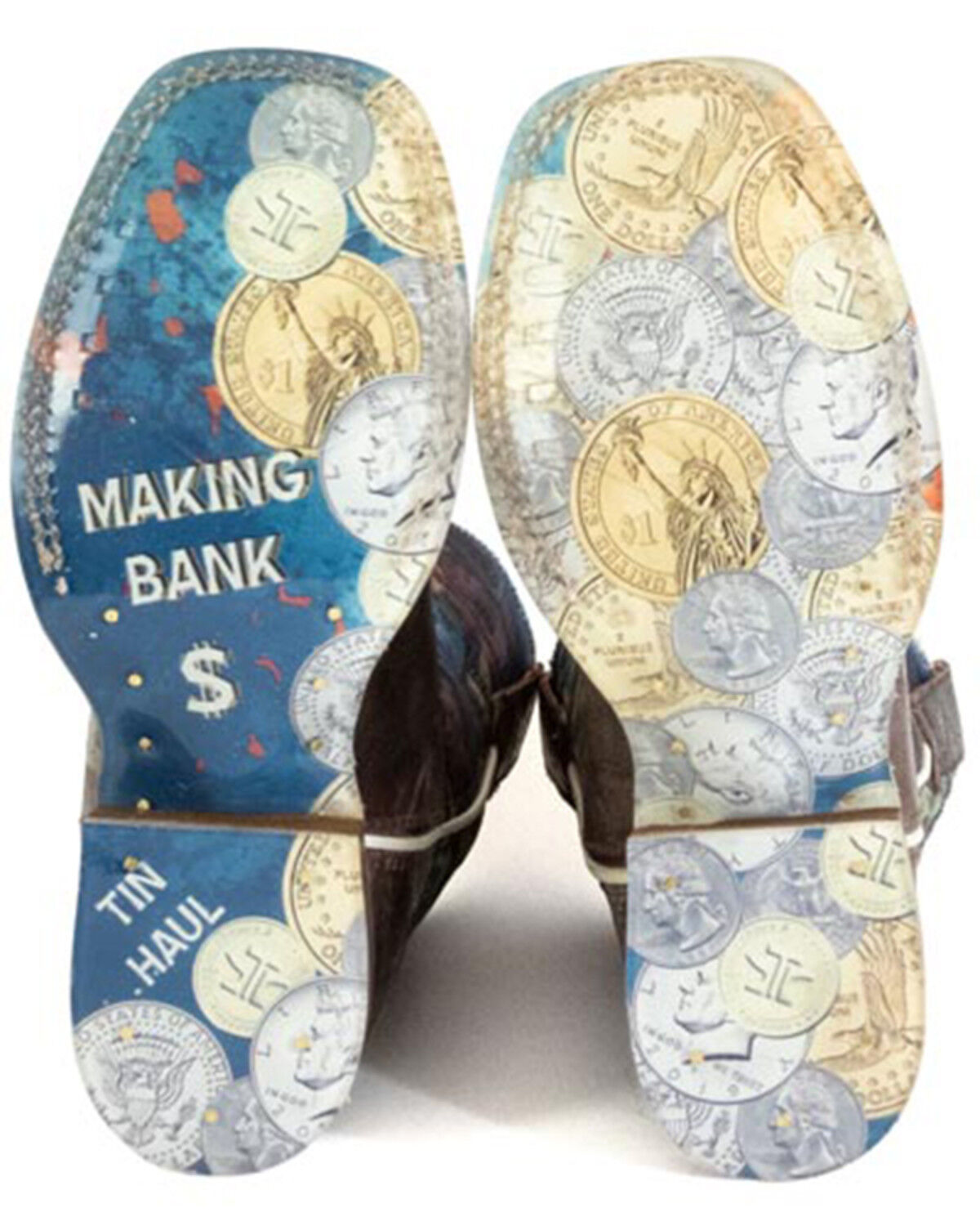 Tin Haul Little Boys' Make It Rain Western Boots - Broad Square Toe