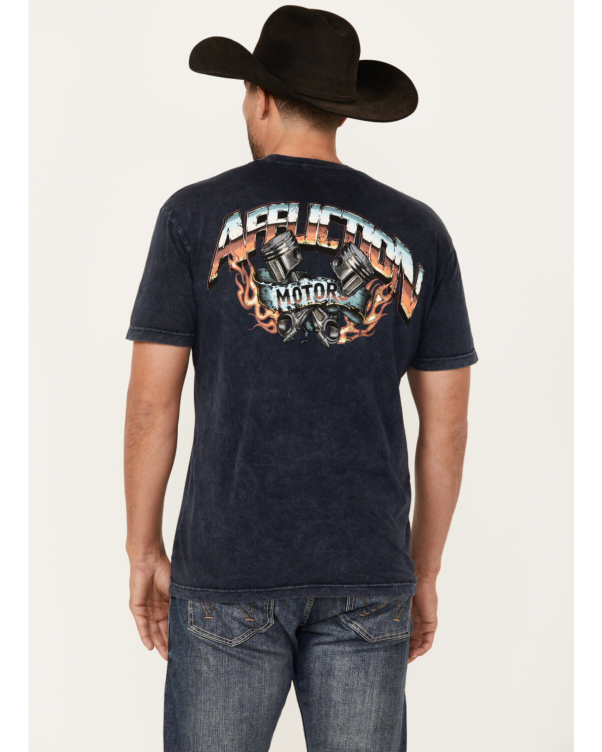 Affliction Men's AC Eagle Fire Short Sleeve Graphic T-Shirt