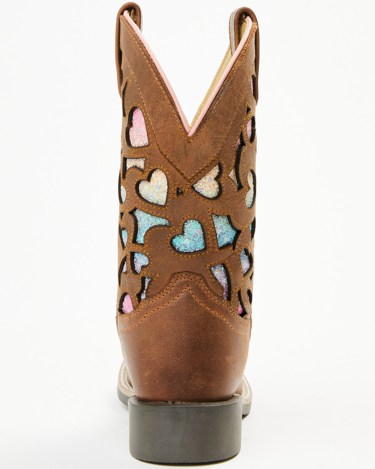 Shyanne Girls' Mi Amor Glitter Inlay Western Boots - Broad Square Toe