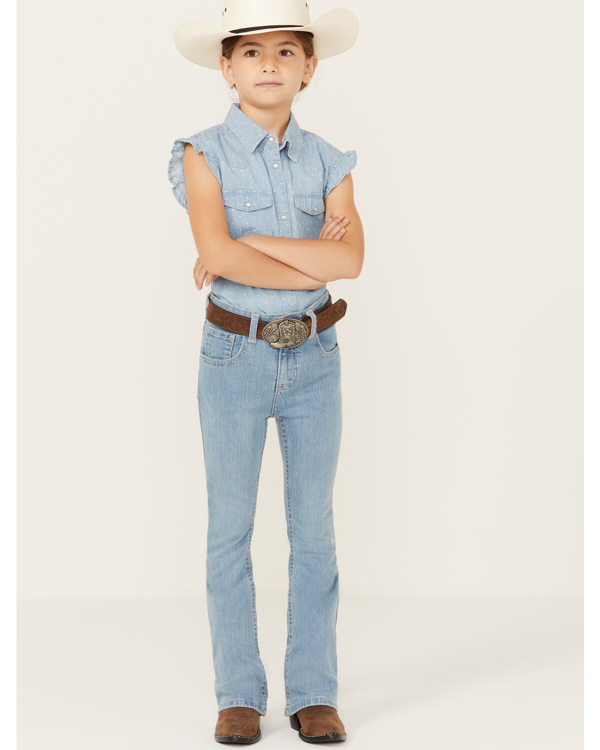 Shyanne Little Girls' Light Wash Riding Jeans