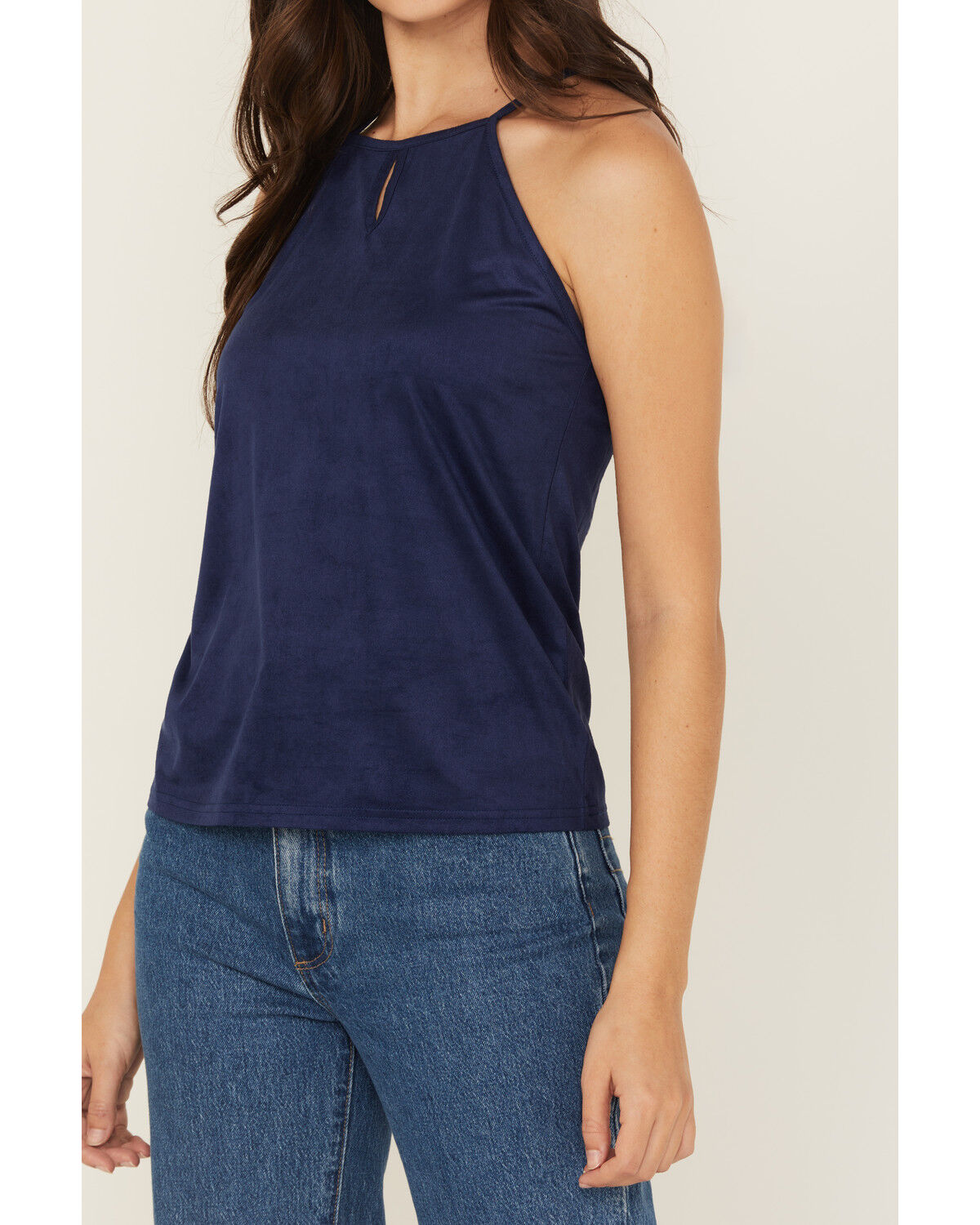 Shyanne Women's Faux Suede Halter Tank