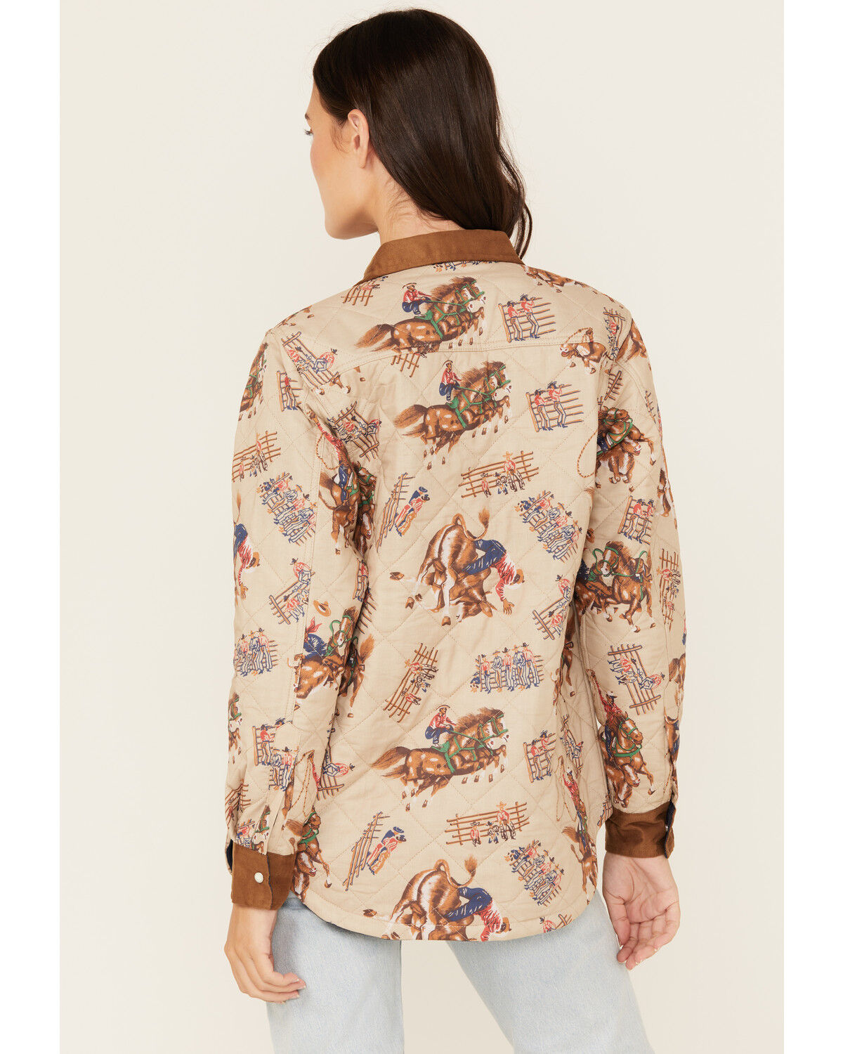 Tasha Pollizzi Women's Rodeo Conversation Print Snap Quilted Jacket
