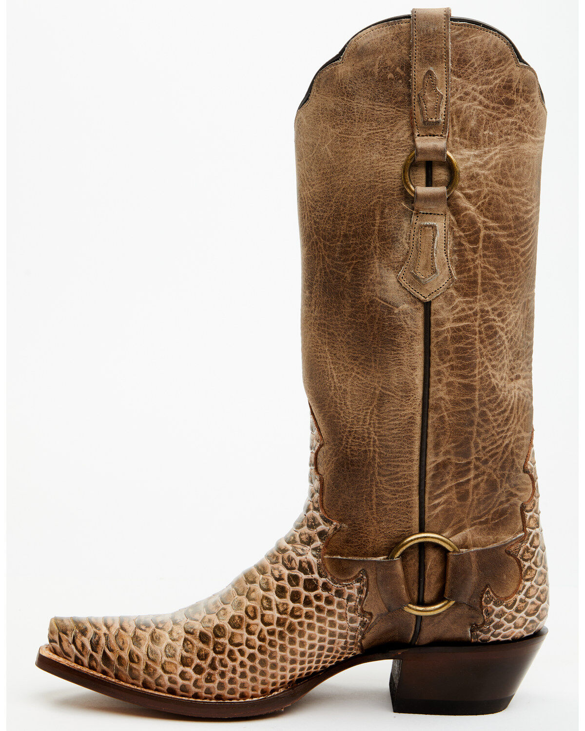 Dan Post Women's Faux Python Tall Western Boots - Snip Toe