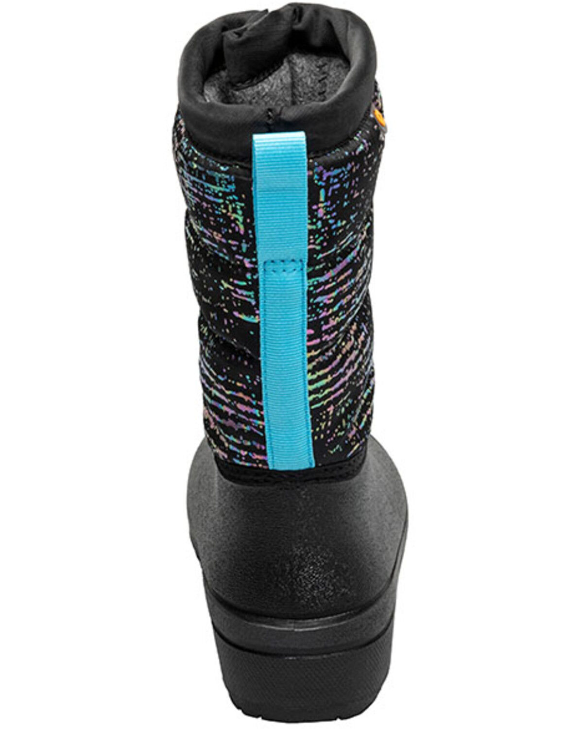 Bogs Girls' Snow Shell Zip Metallic Stripes Rubber Boots - Round Toe