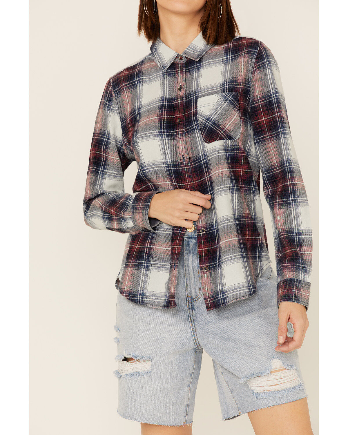 Flag & Anthem Women's Long Sleeve Pocket Button Shirt