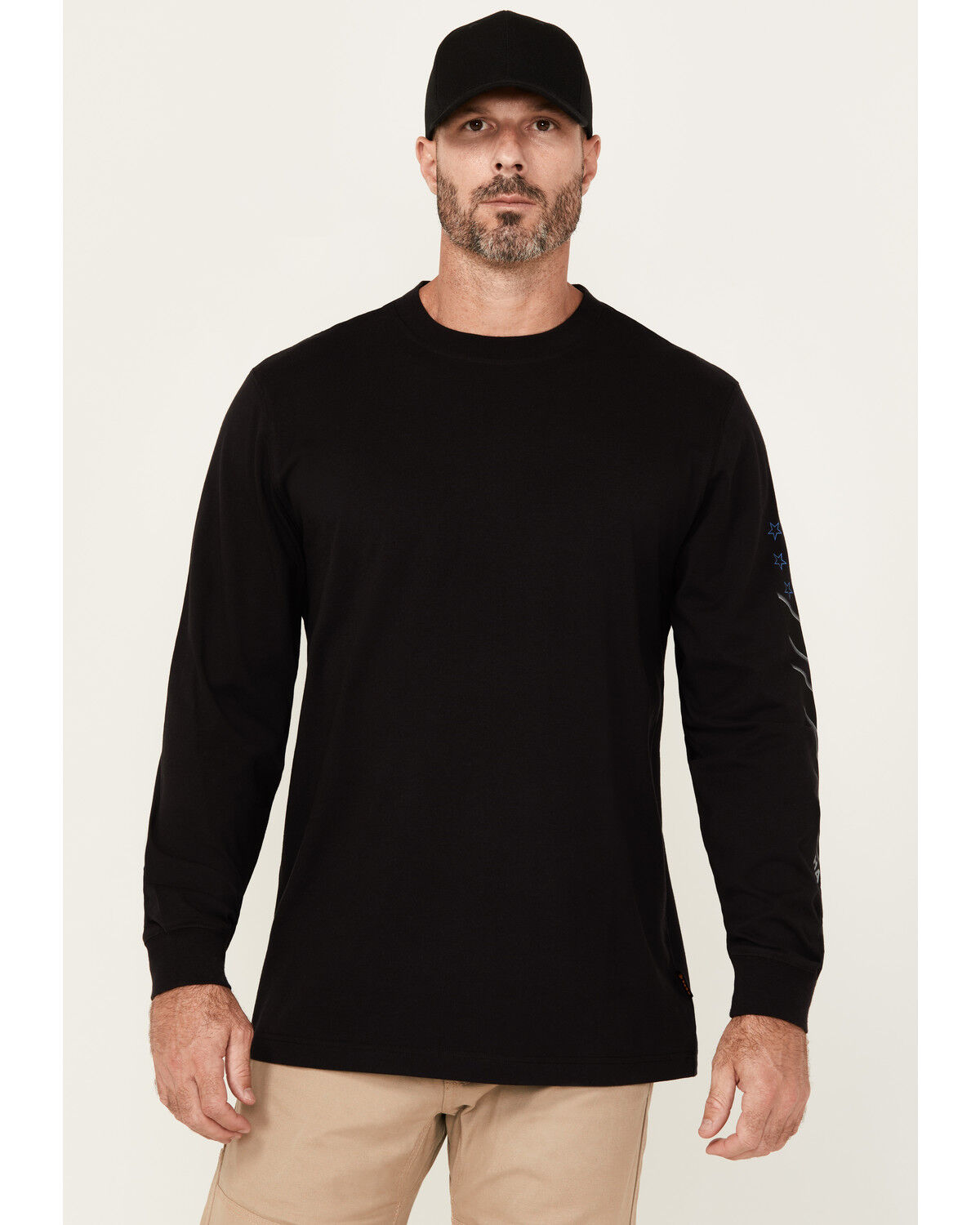 Hawx Men's Stripes Long Sleeve Graphic Work T-Shirt