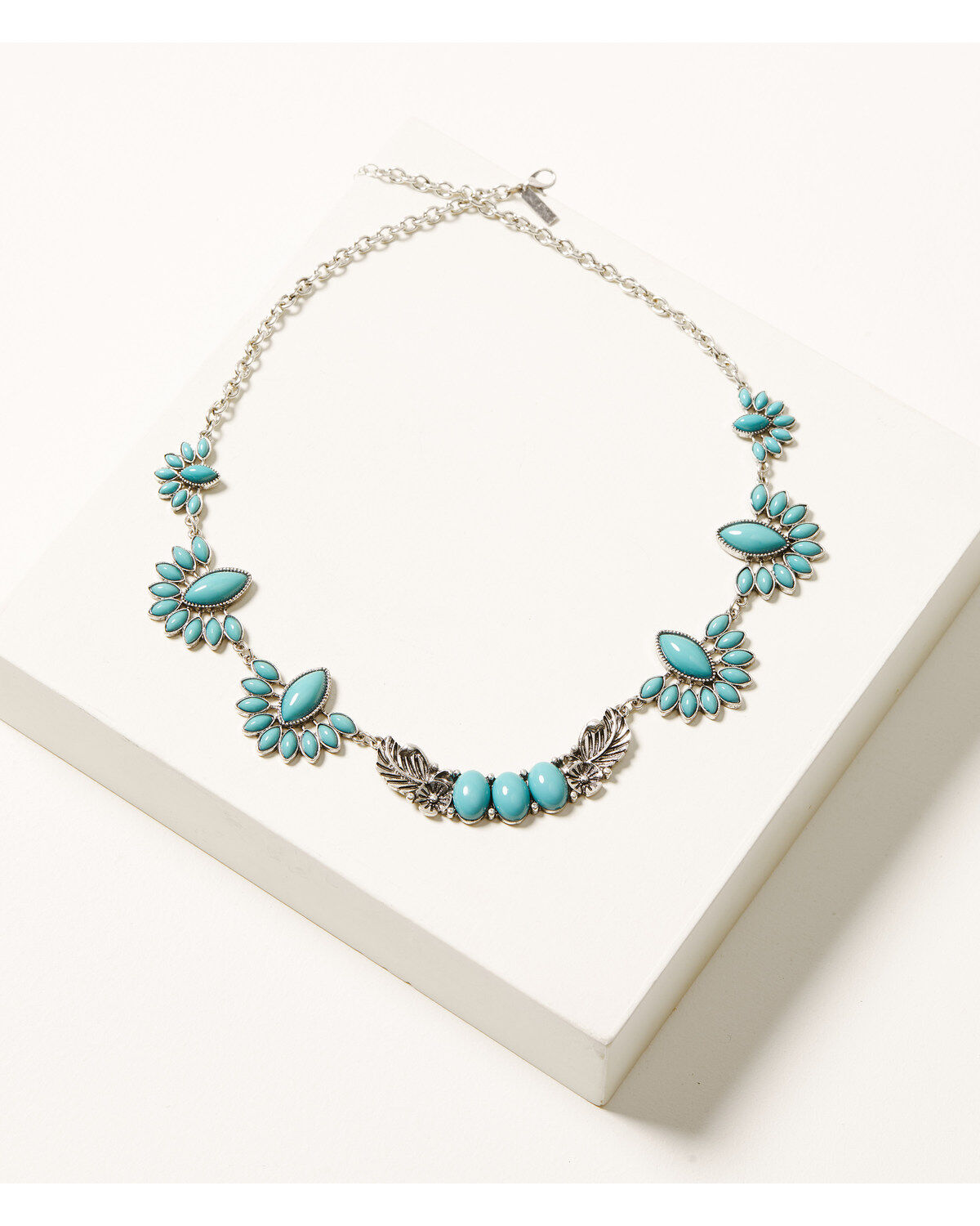 Shyanne Women's Cactus Rose Turquoise Blossom Stone Necklace