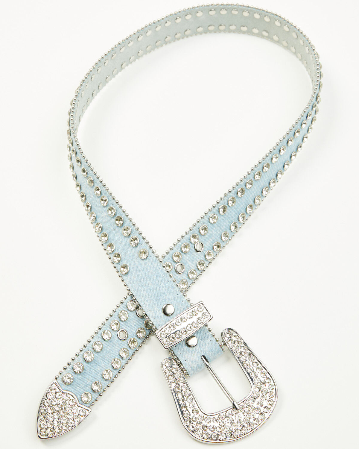 Shyanne Women's Denim Embellished Bling Belt
