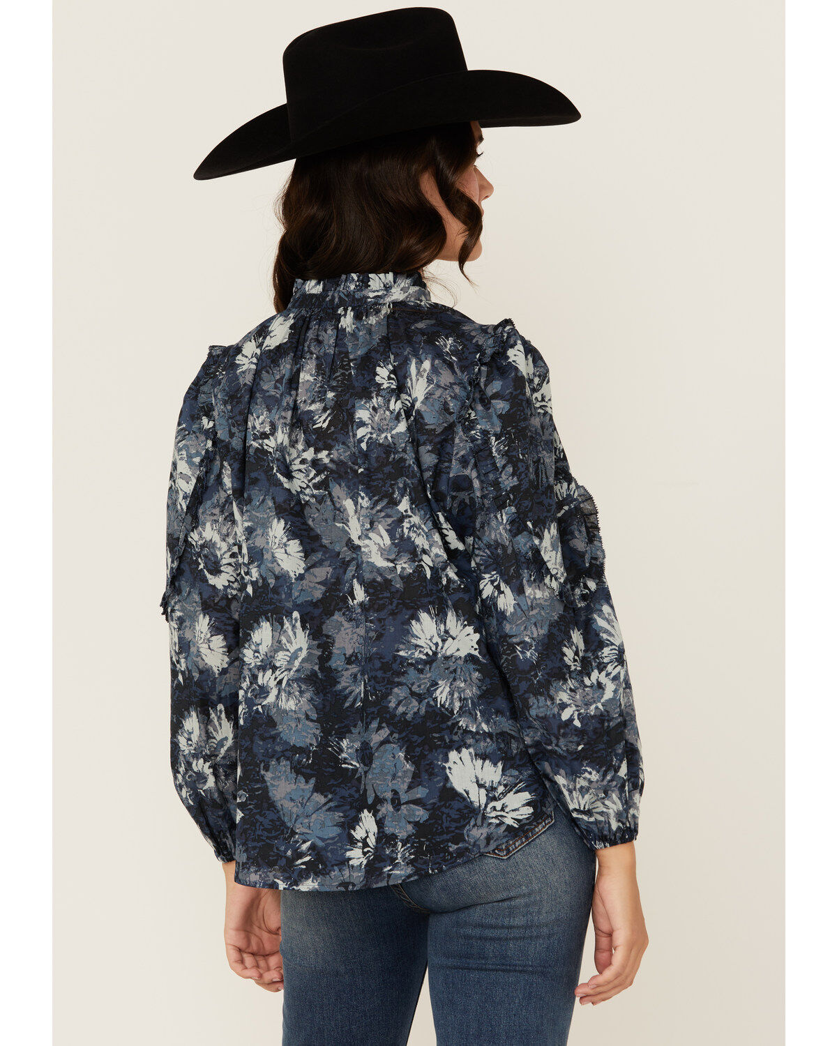 Revel Women's Floral Print 3/4 Sleeve Top