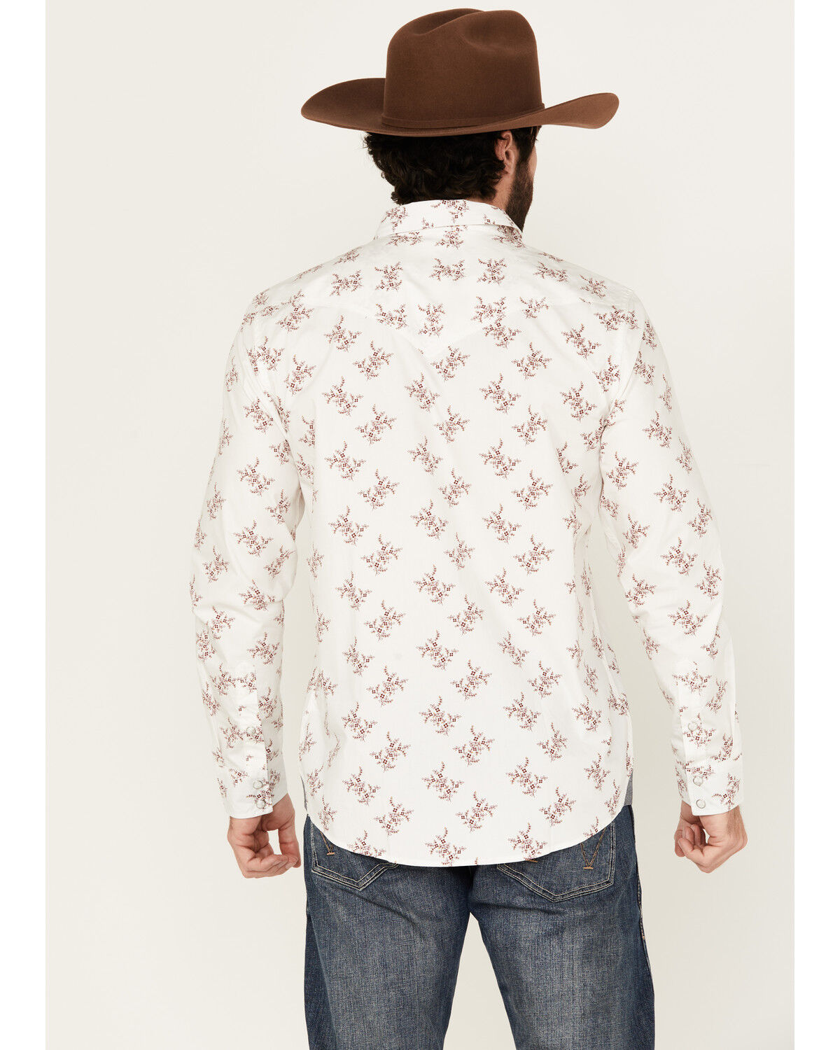 Moonshine Spirit Men's In the Light Floral Print Long Sleeve Snap Western Shirt
