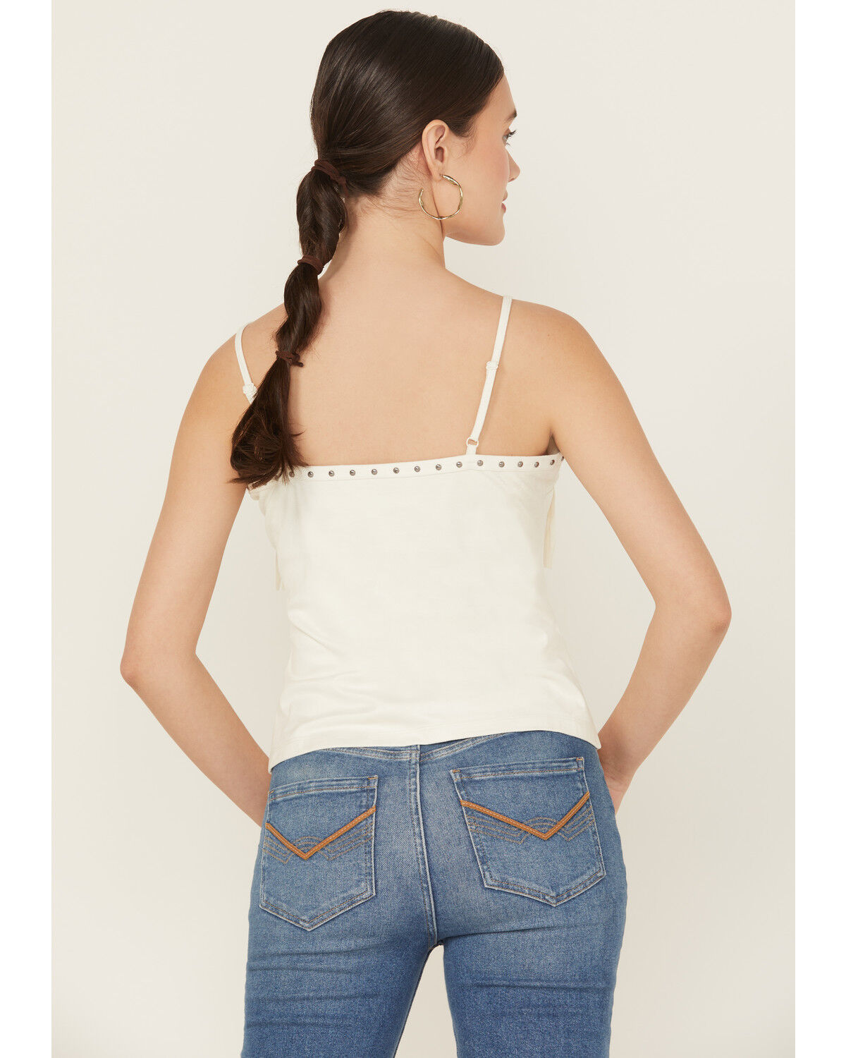 Idyllwind Women's Studded Fringe Faux Suede Tank Top