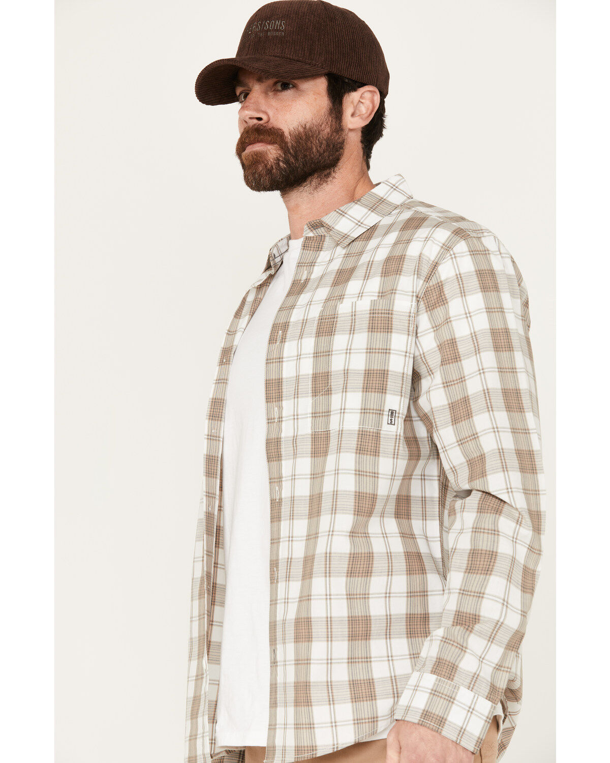 Brothers and Sons Men's Sallisaw Plaid Print Performance Long Sleeve Button Down Western Shirt