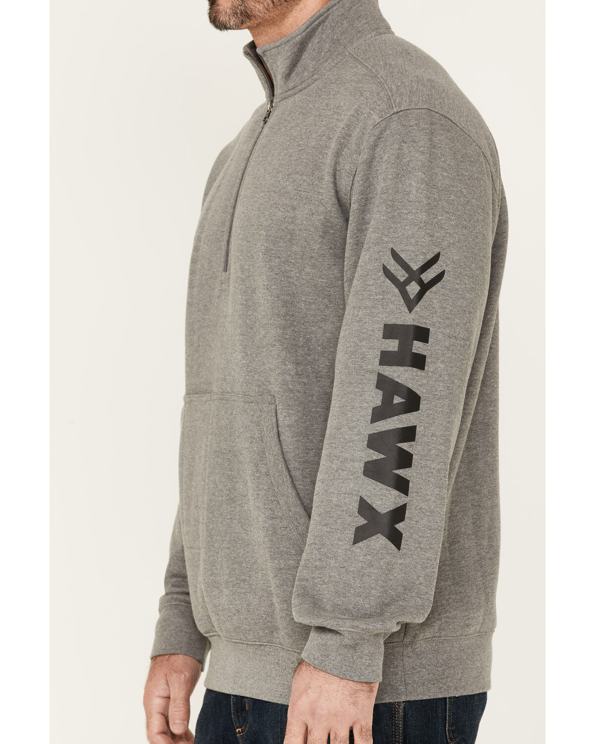 Hawx Men's Charcoal Primo 1/4 Zip Work Fleece Pullover