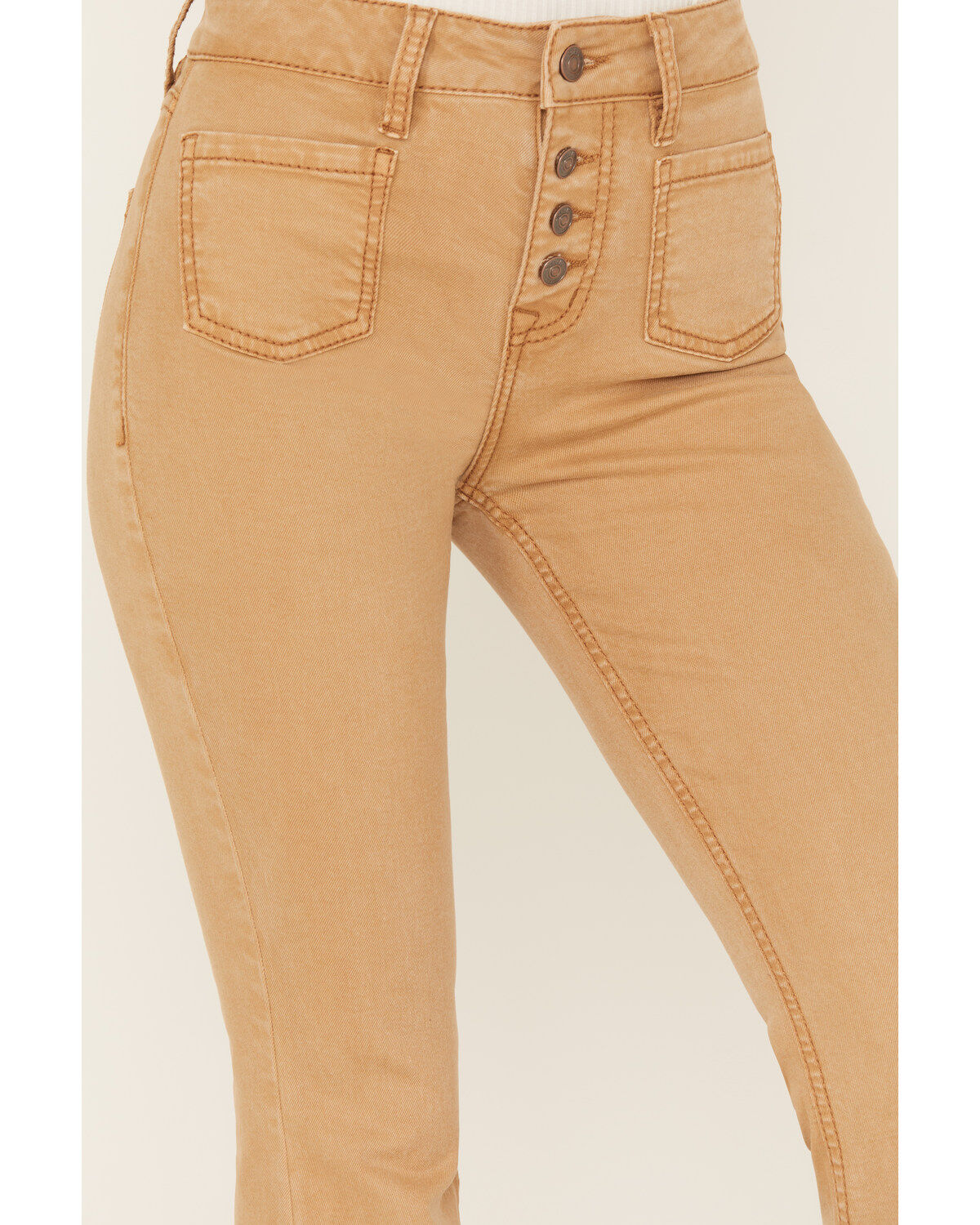 Shyanne Women's Iced Coffee High Rise Stretch Super Flare Jeans