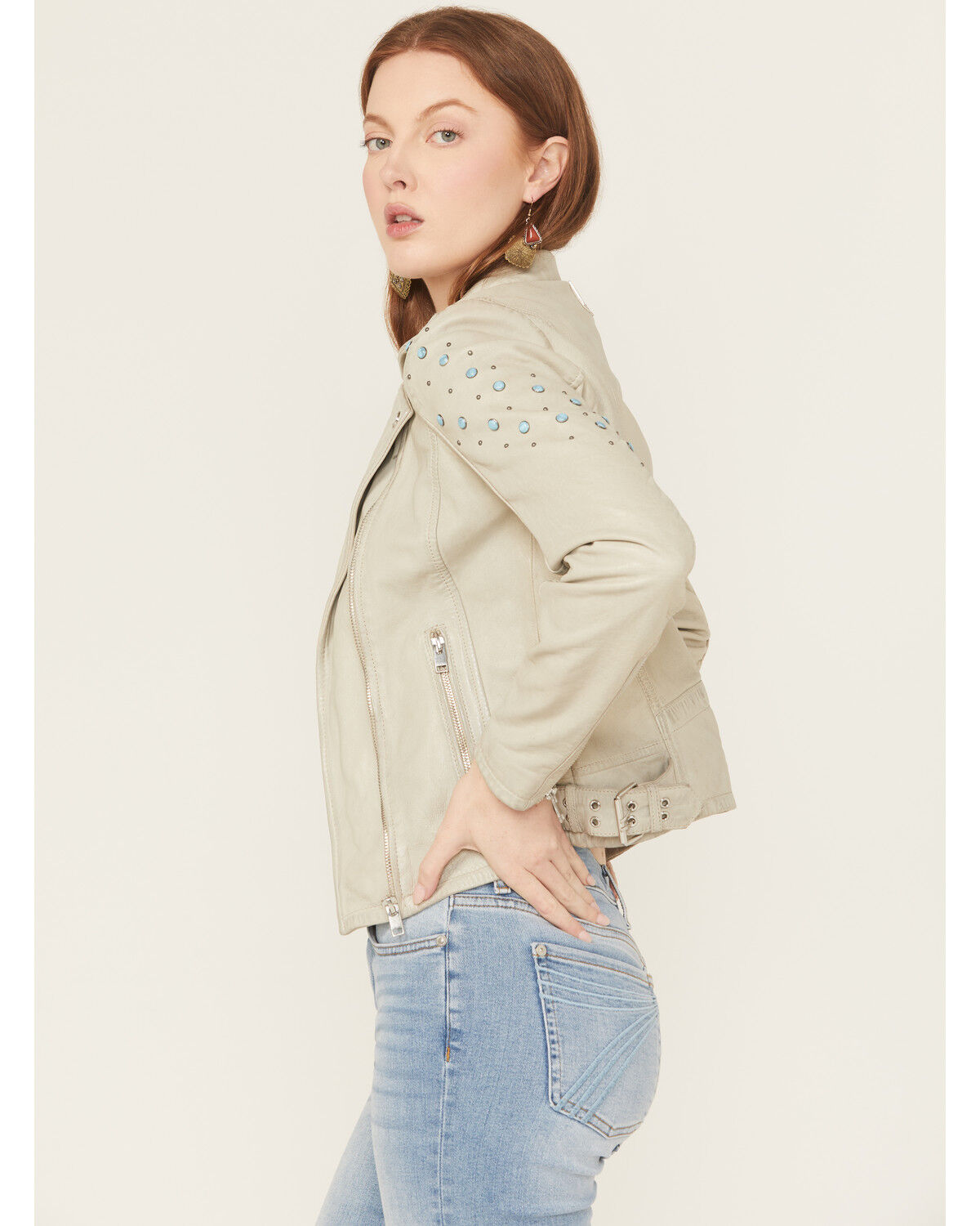 Mauritius Leather X Boot Barn Women's Cassidy Studded Leather Jacket