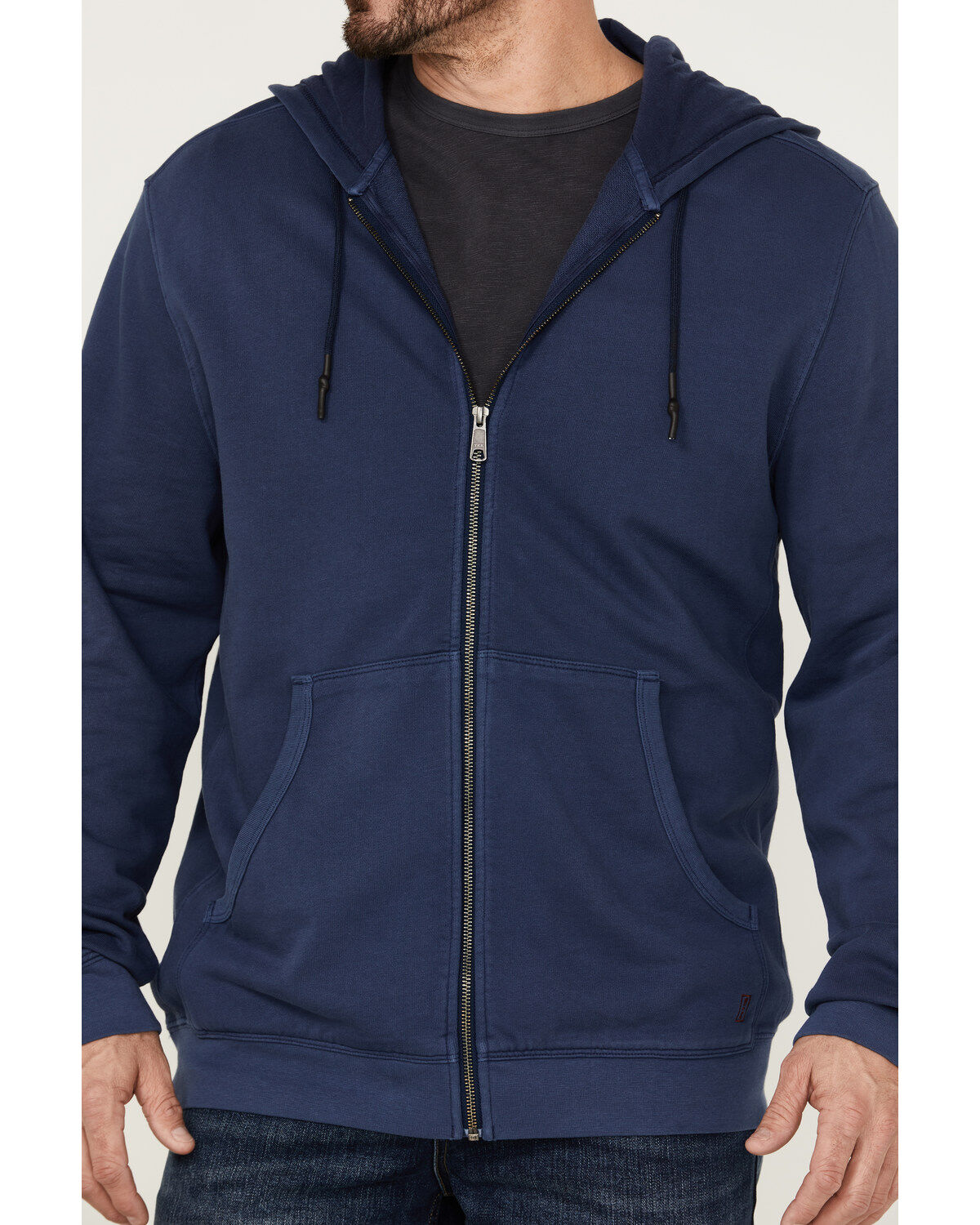 Brothers and Sons Men's Weathered French Terry Zip-Front Hooded Jacket