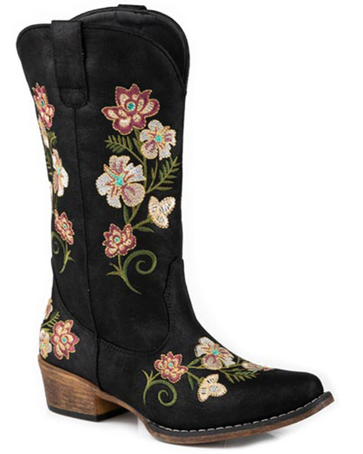 Roper Women's Riley Floral Western Boots - Snip Toe