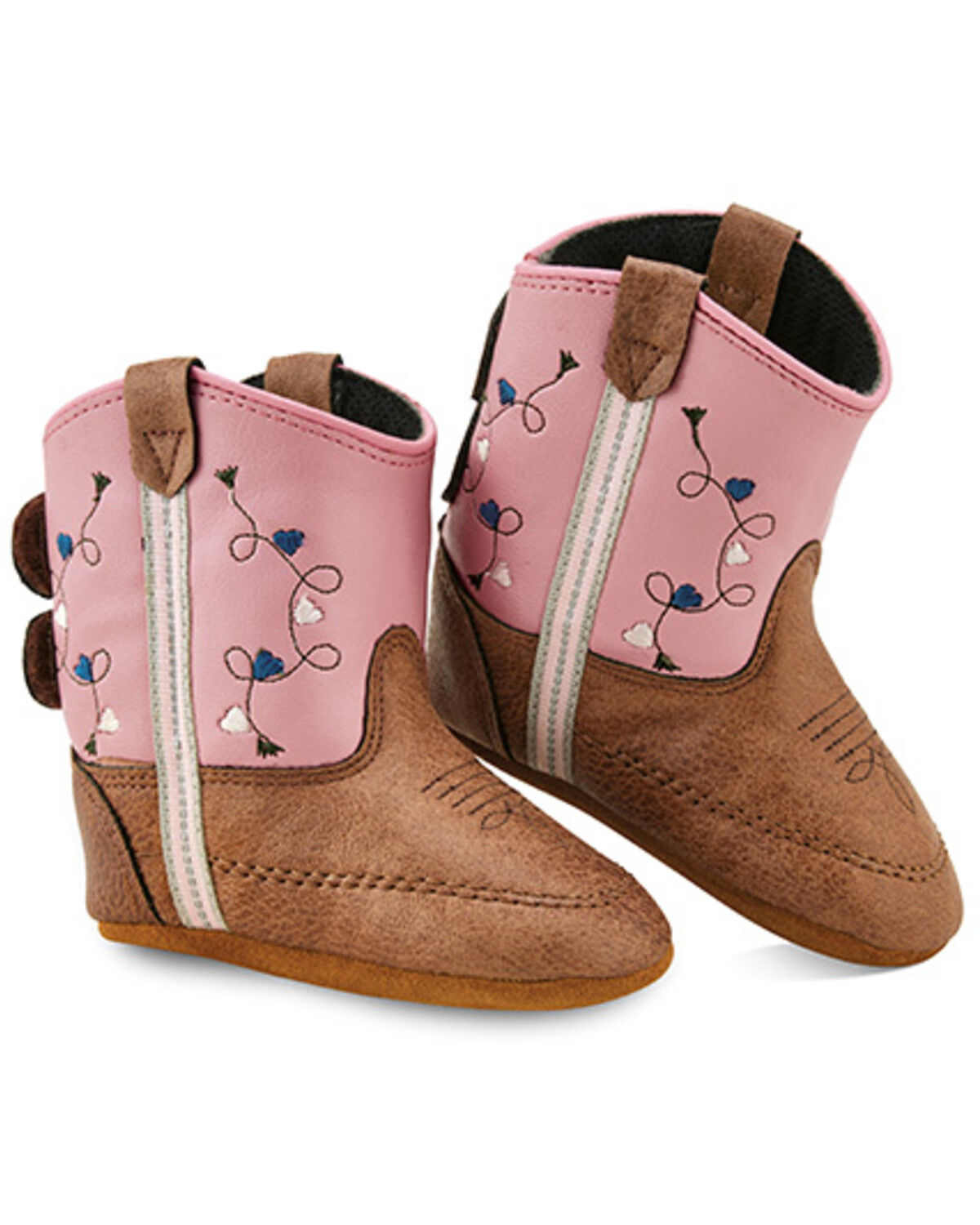 Old West Infant Girls' Pink Poppets Boots - Round Toe