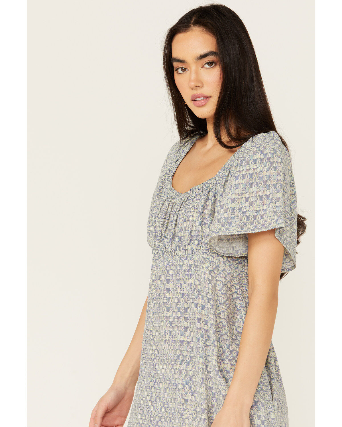 Cleo + Wolf Women's Arlo Flutter Sleeve Printed Mini Dress
