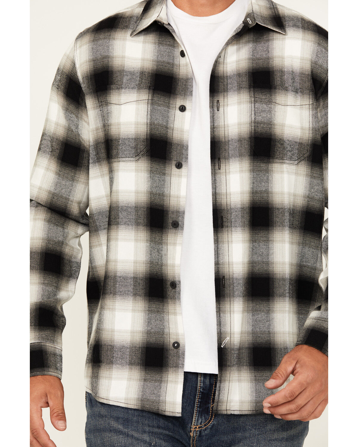 Brothers and Sons Men's Jay Plaid Print Long Sleeve Button-Down Western Shirt