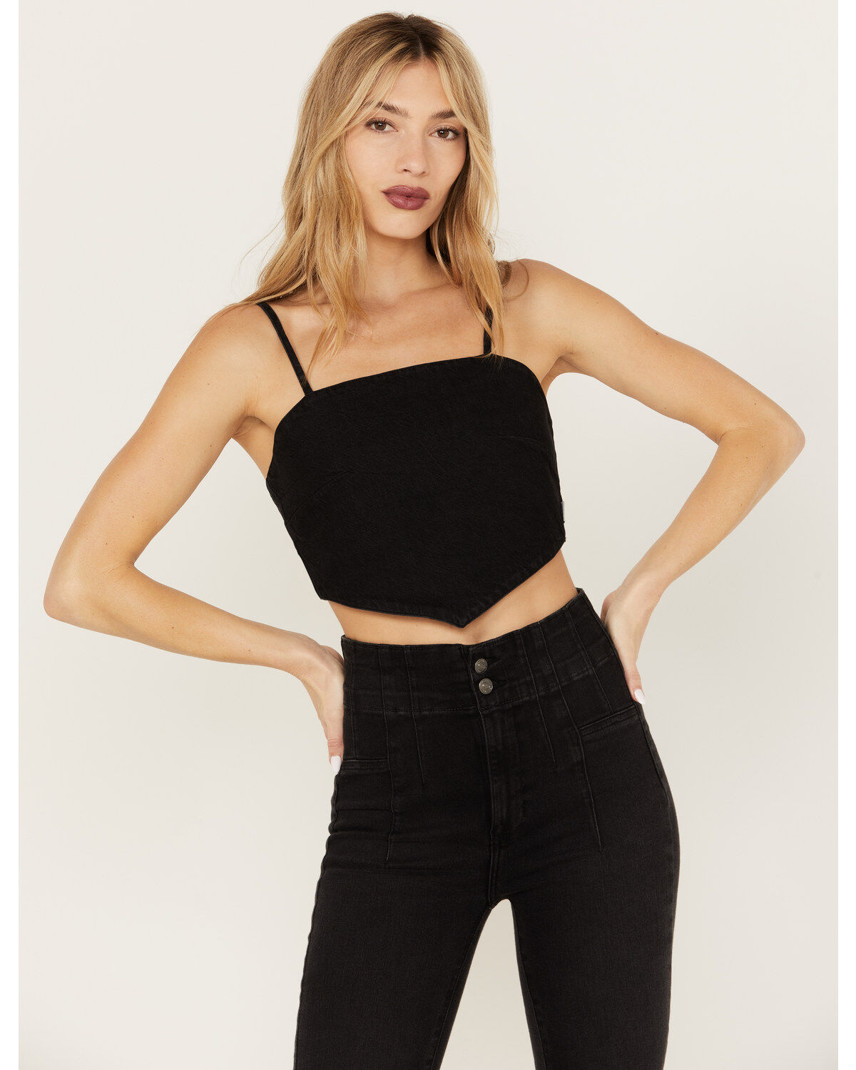 Wrangler Women's Dark Wash Denim Kassidy Bandana Top