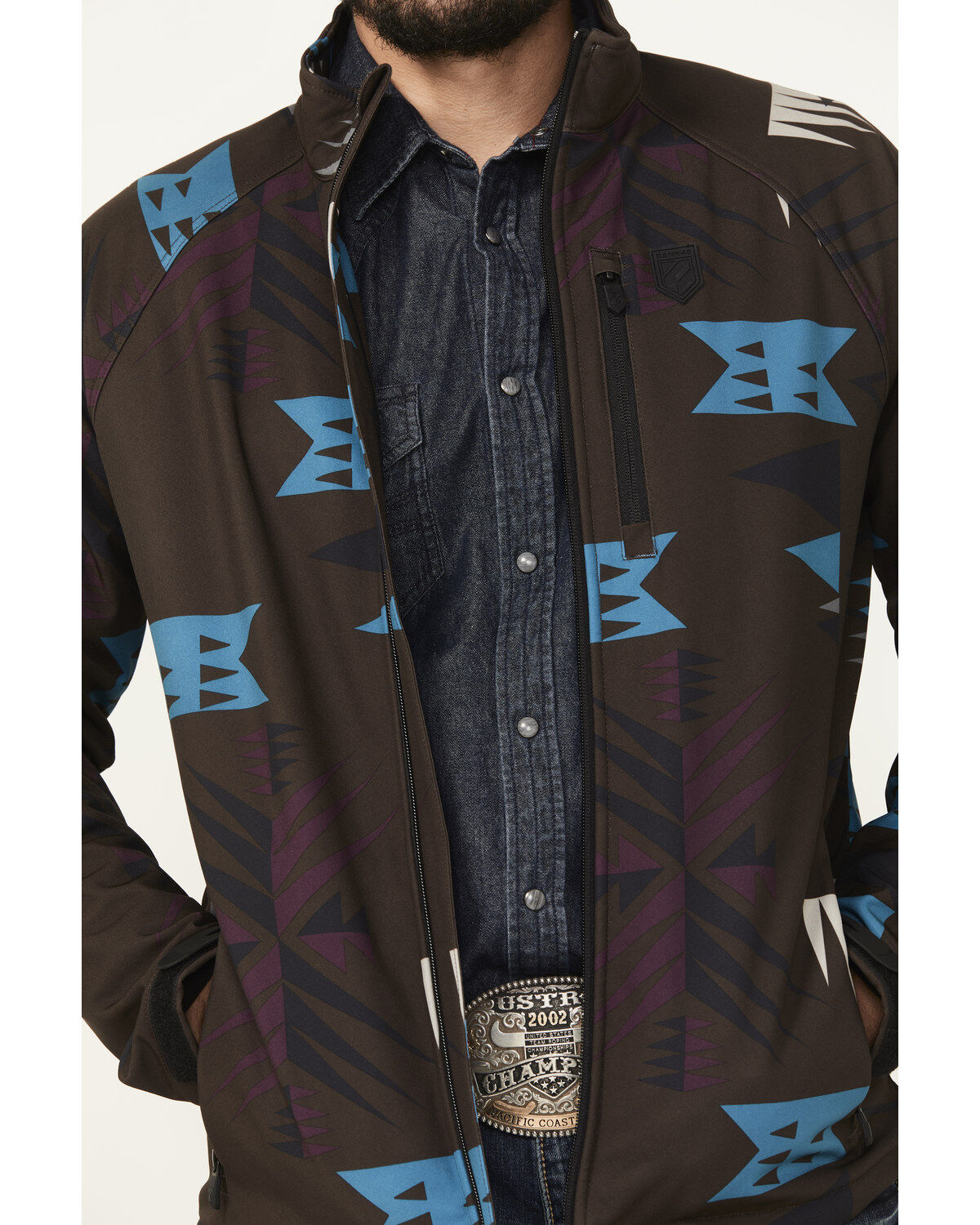 RANK 45® Men's Southwestern Print Softshell Jacket - Big