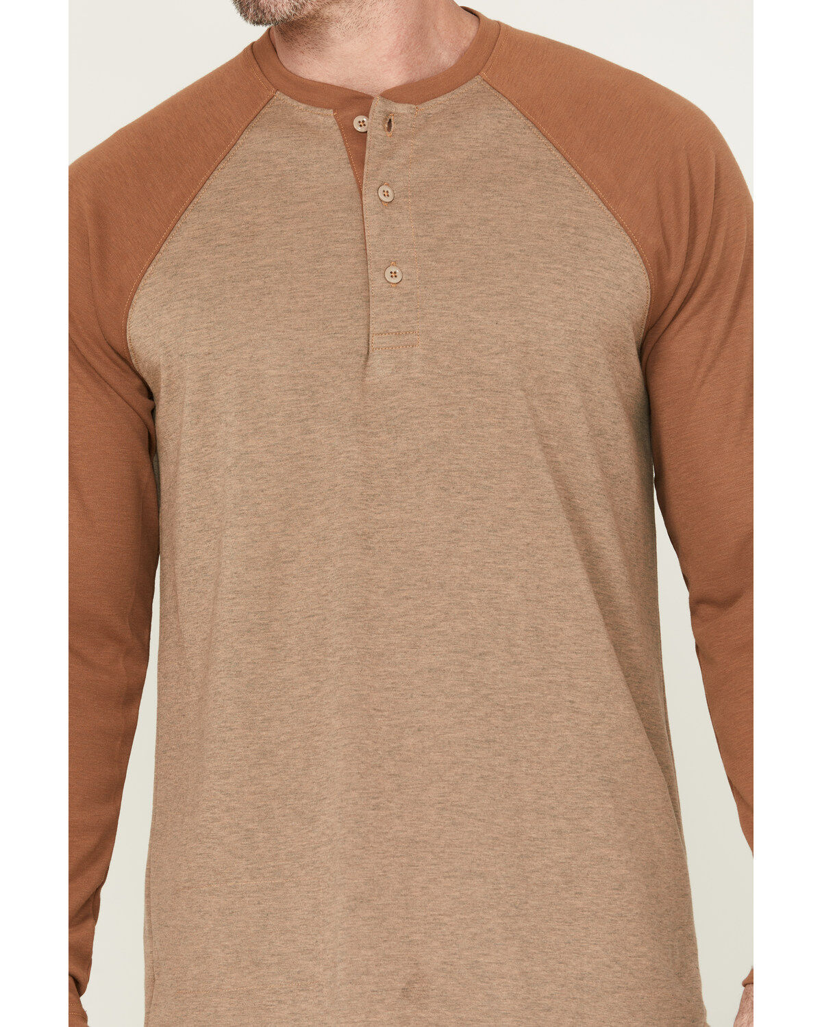Cody James Men's FR Bronze Raglan Long Sleeve Henley Work Shirt